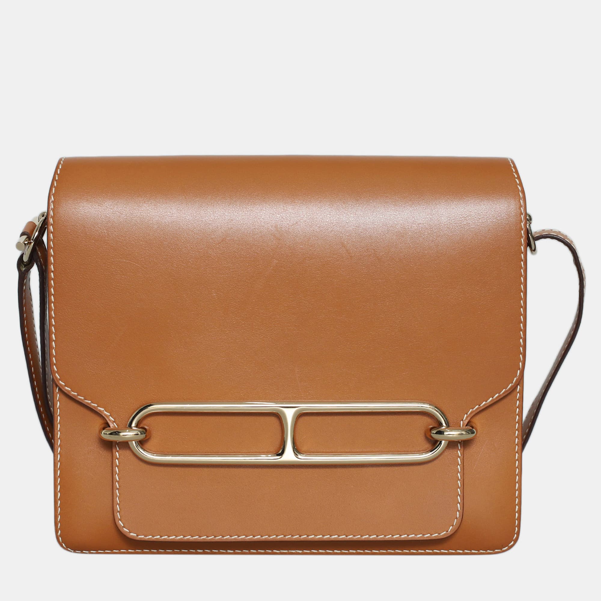 Hermes Roulis 23 Fauve Evercolor Leather Shoulder Bag