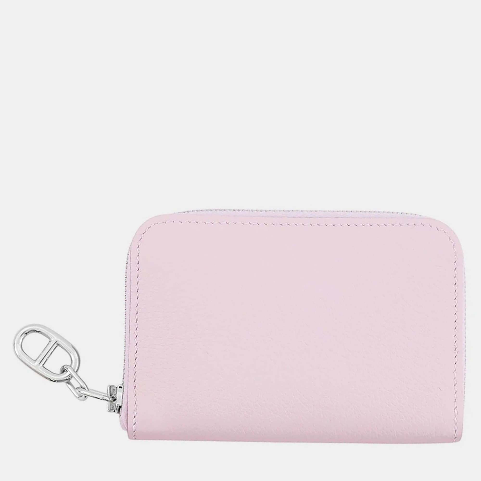 Hermes Zipengo Chaine d'Ancre Mauve Pâle Evercolor Calfskin Leather Coin Case Wallet Bag