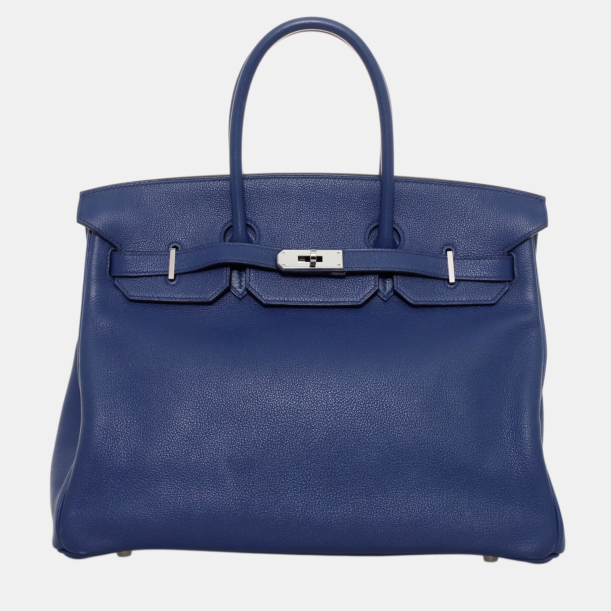 Hermes Birkin 35 Blue Togo Calfskin Leather Top Handle Bag