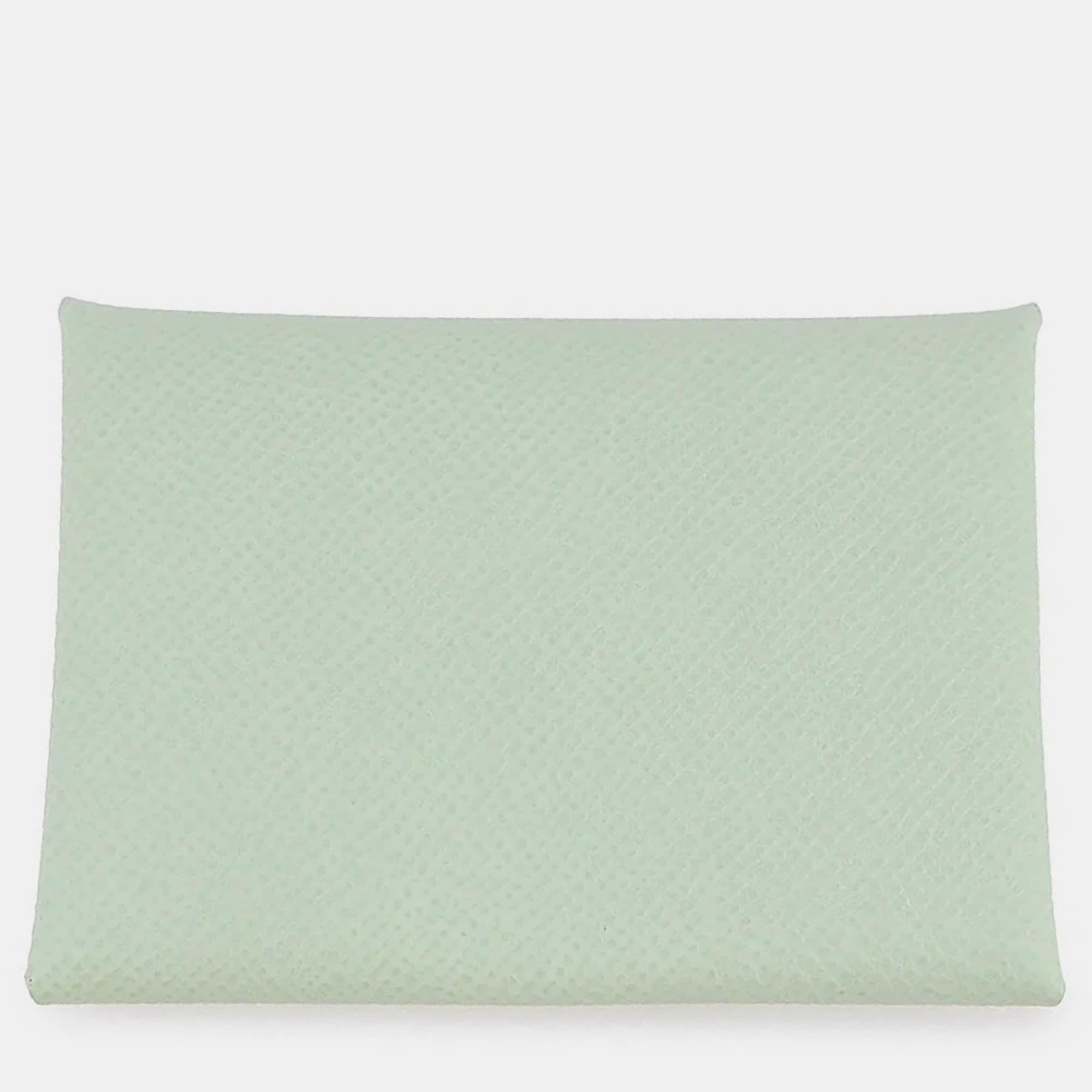 Hermes Calvi Duo Vert Criquet Epsom Leather Card Holder Bag