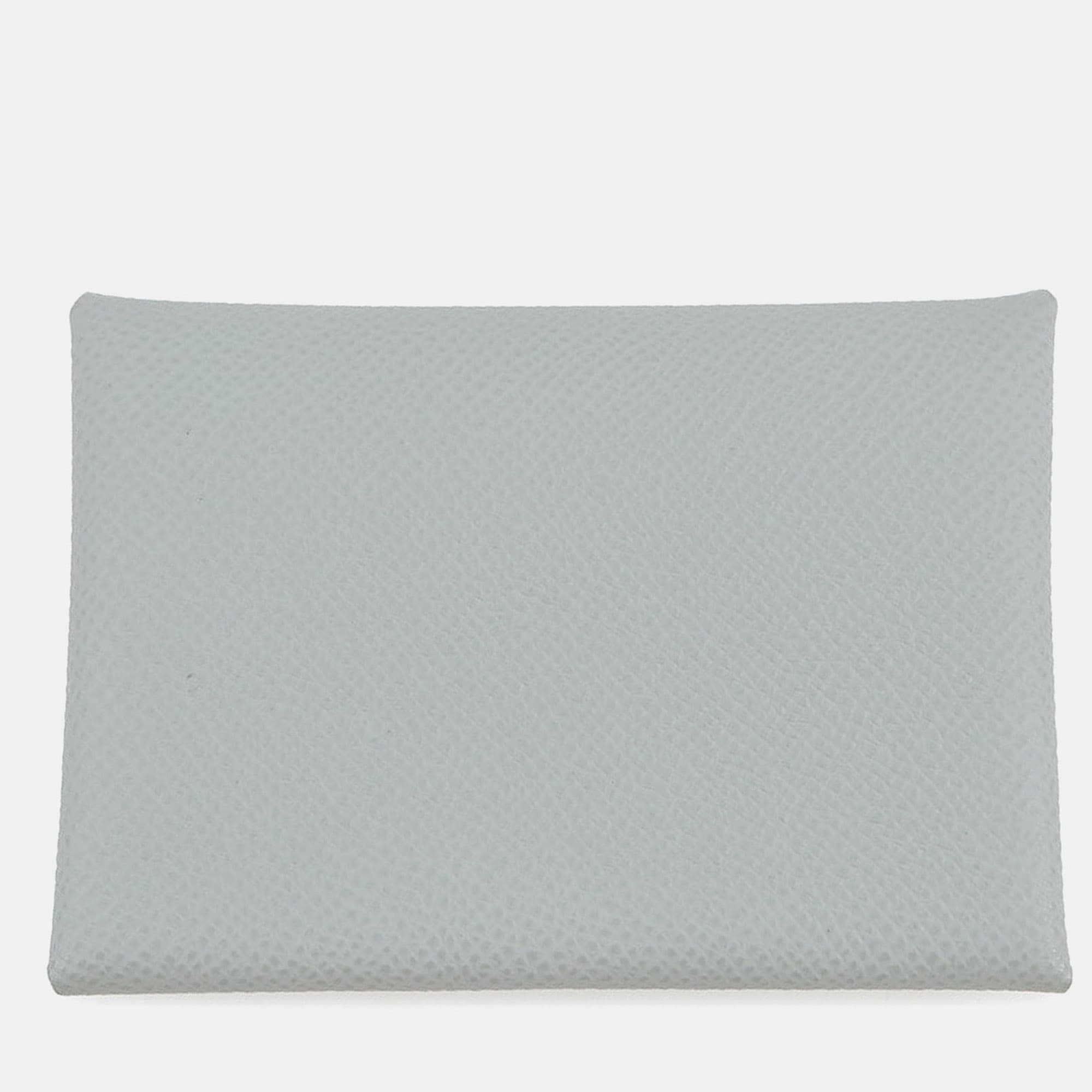 Hermes Calvi Duo Blue Glacier Epsom Leather Card Holder Bag