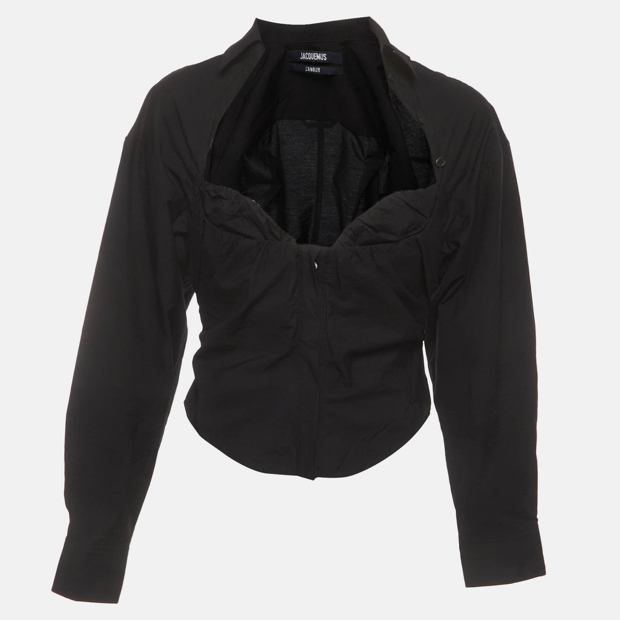 Jacquemus Black Poplin L'Amour Button Up Blouse M