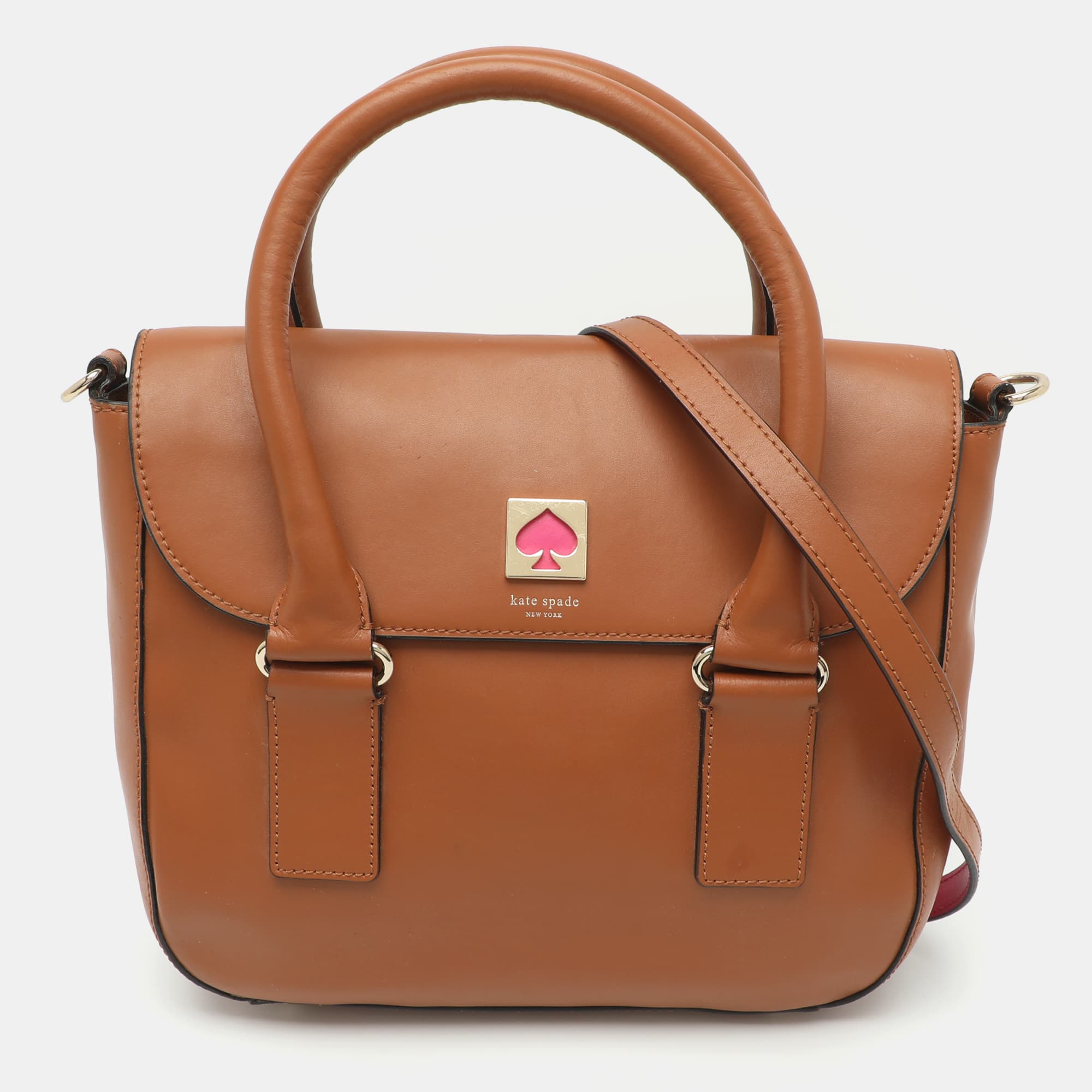 Kate Spade Brown Leather Top Handle Bag