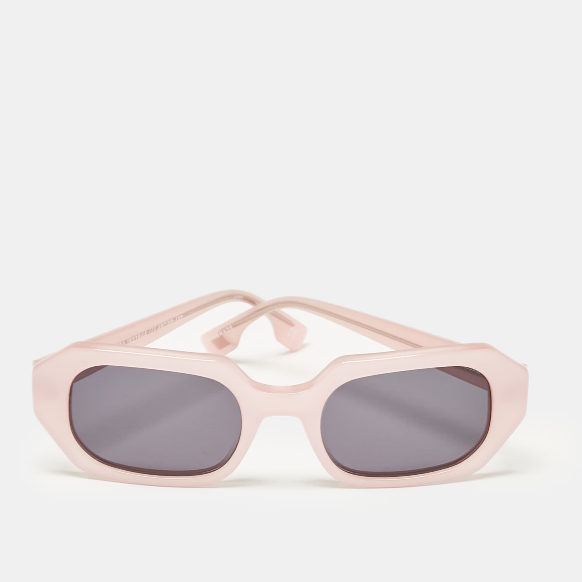 Le Specs Luxe Pink/Black La Dolce Vita Rectangular Sunglasses