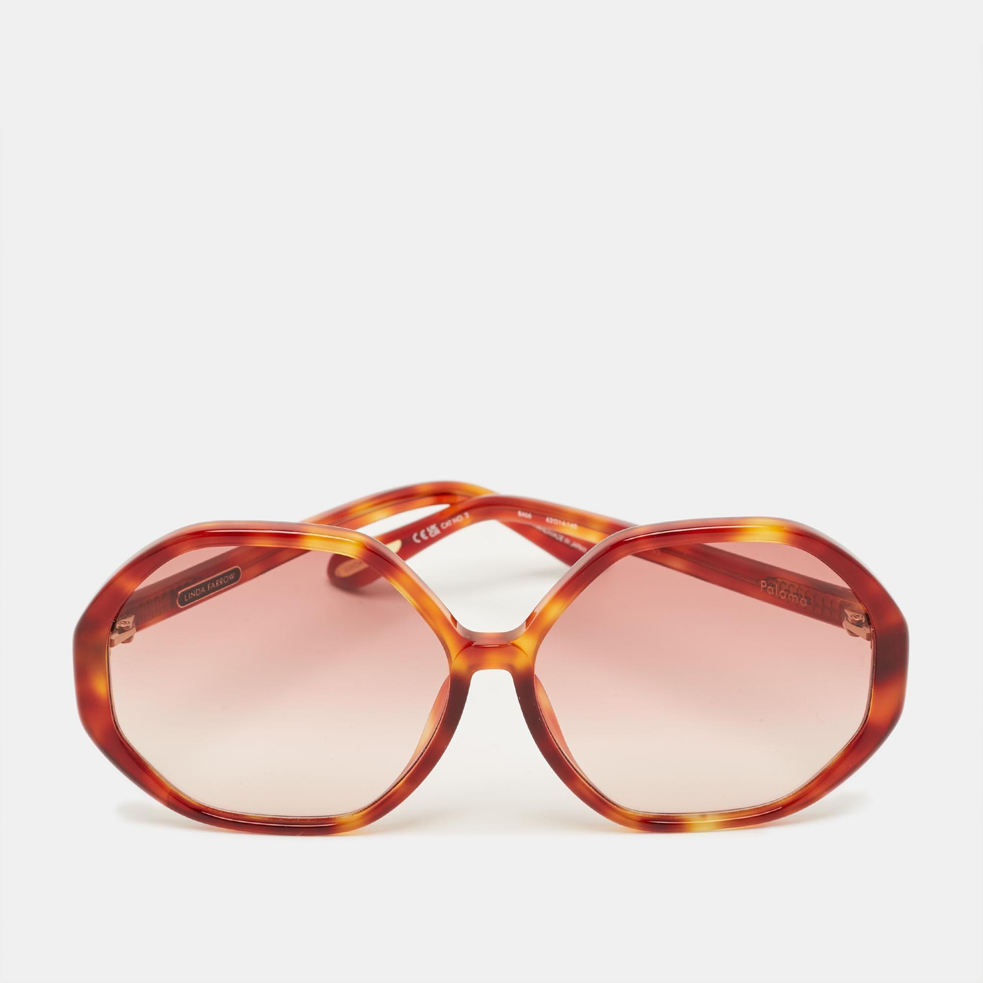Linda Farrow Tortoise Brown Gradient 8466 Paloma Oversized Sunglasses