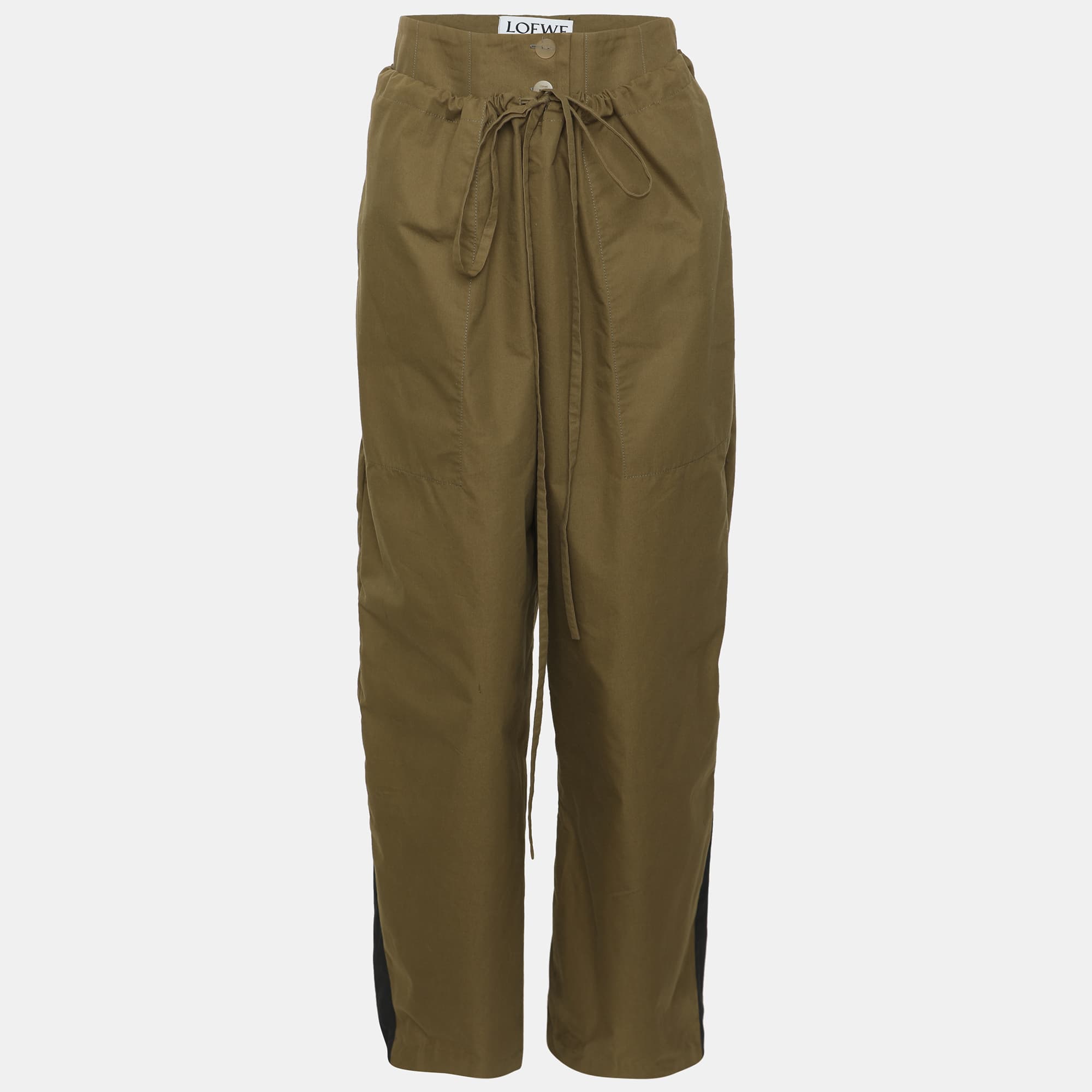 Loewe Green Gabardine Double Waistband Trousers