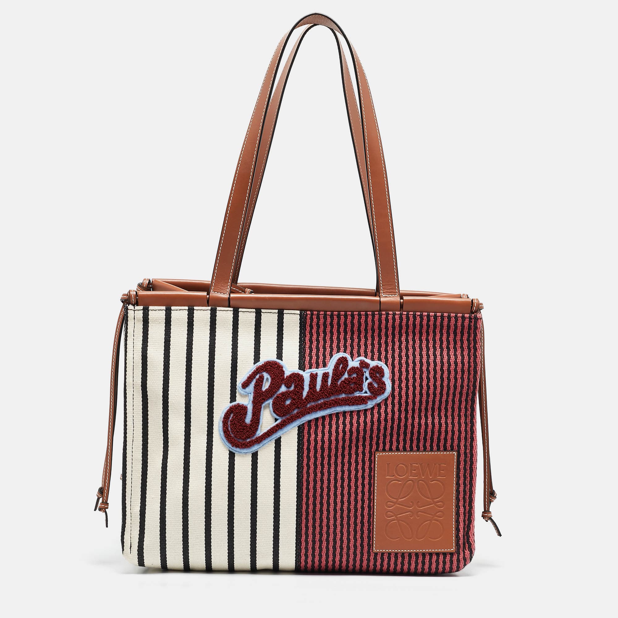 Loewe x Paula's Ibiza Multicolor Stripe Cushion Tote