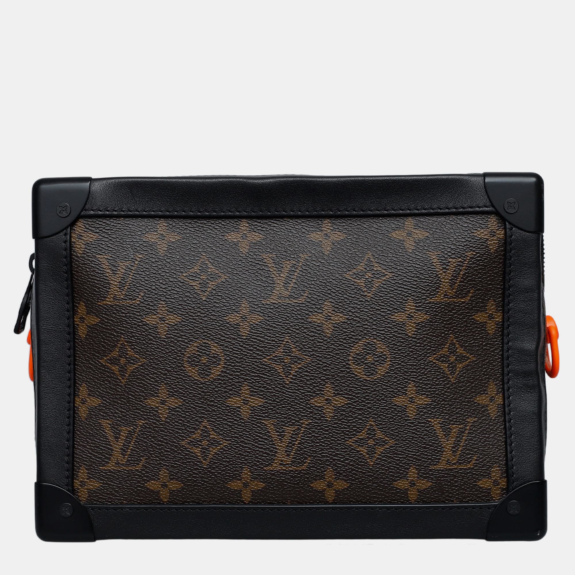 Louis Vuitton Soft Trunk PM Brown Black Monogram Canvas Coated Canvas Leather Shoulder Bag