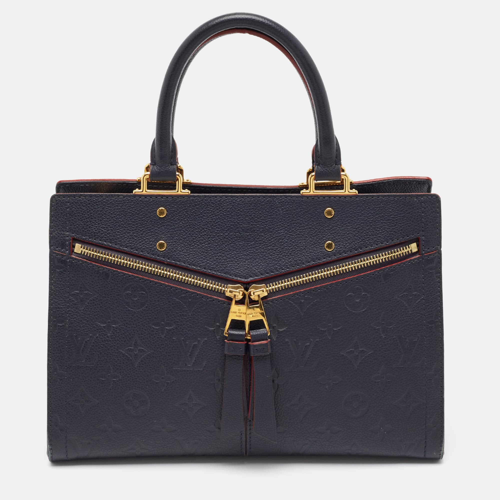 Louis Vuitton Marine Rouge Monogram Empreinte Leather Sully PM Bag