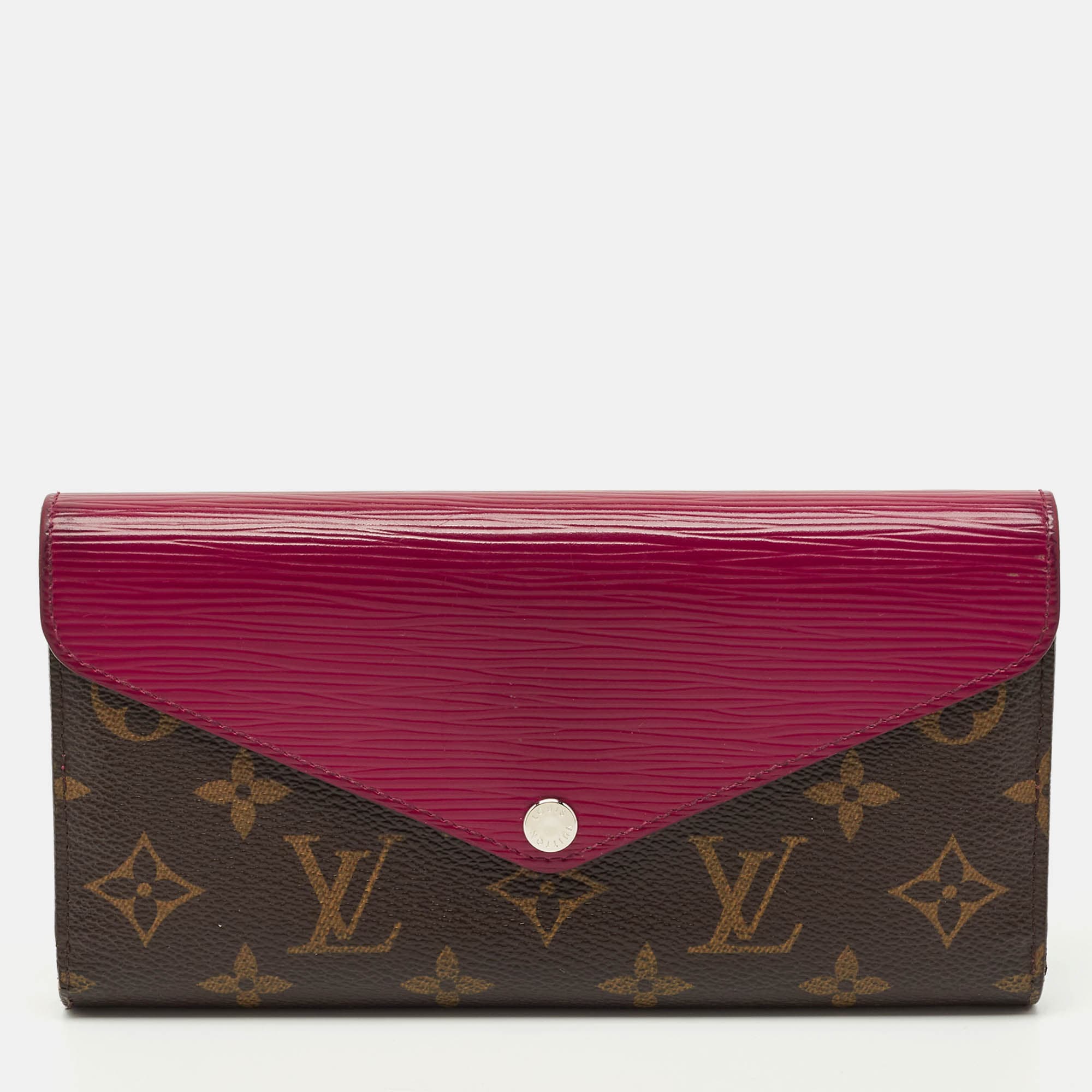 Louis Vuitton Fuchsia Epi Leather and Monogram Canvas Marie-Lou Long Wallet