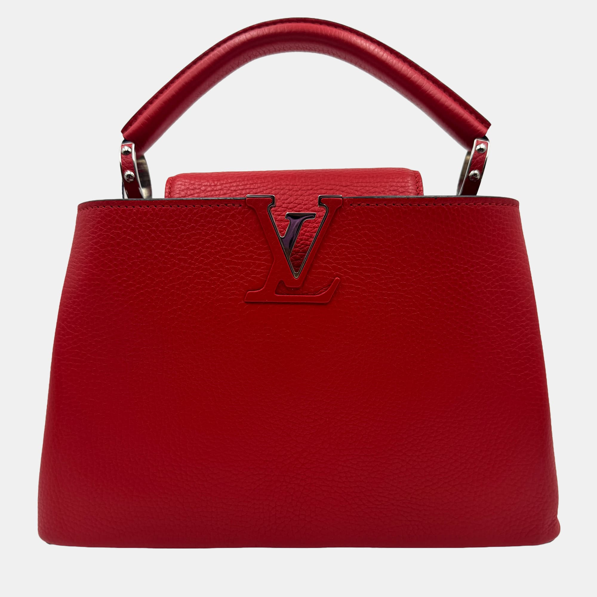 Louis Vuitton Red Leather Capucines BB Bag