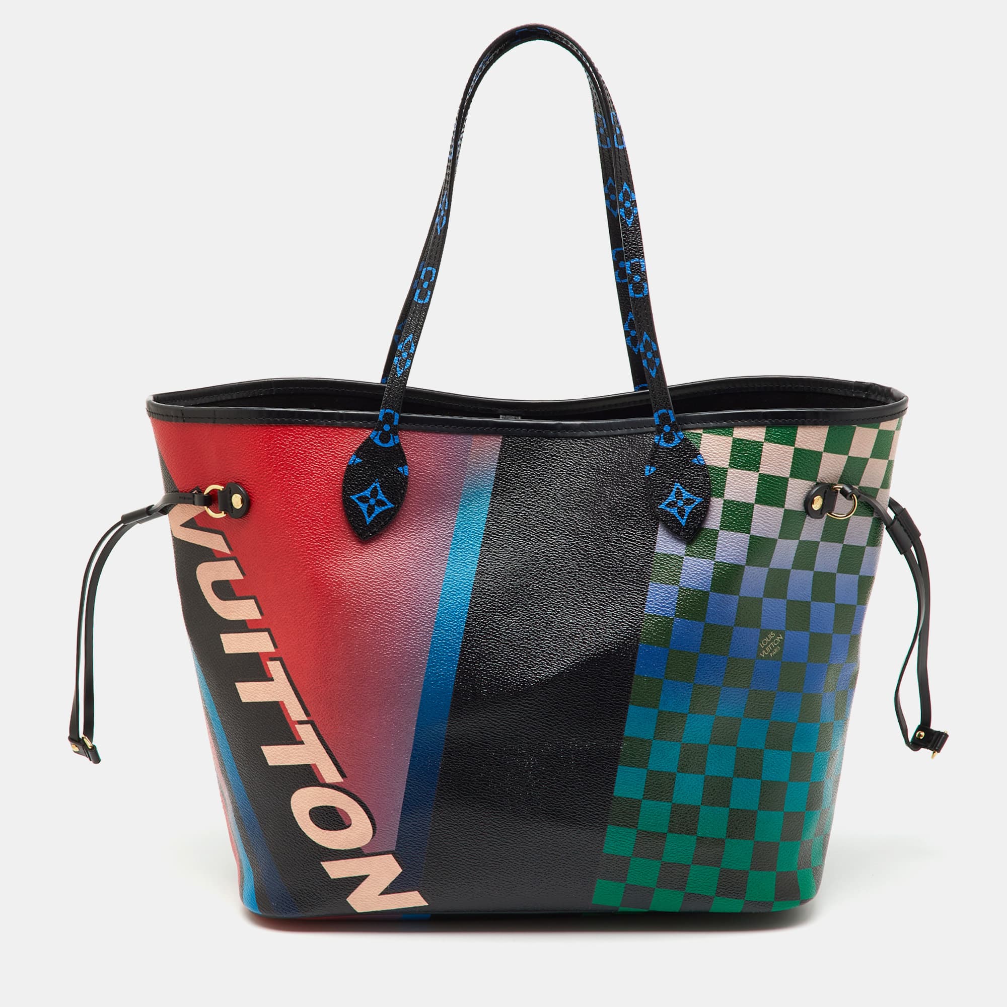 Louis Vuitton Limited Edition Damier Canvas Race Neverfull MM Bag