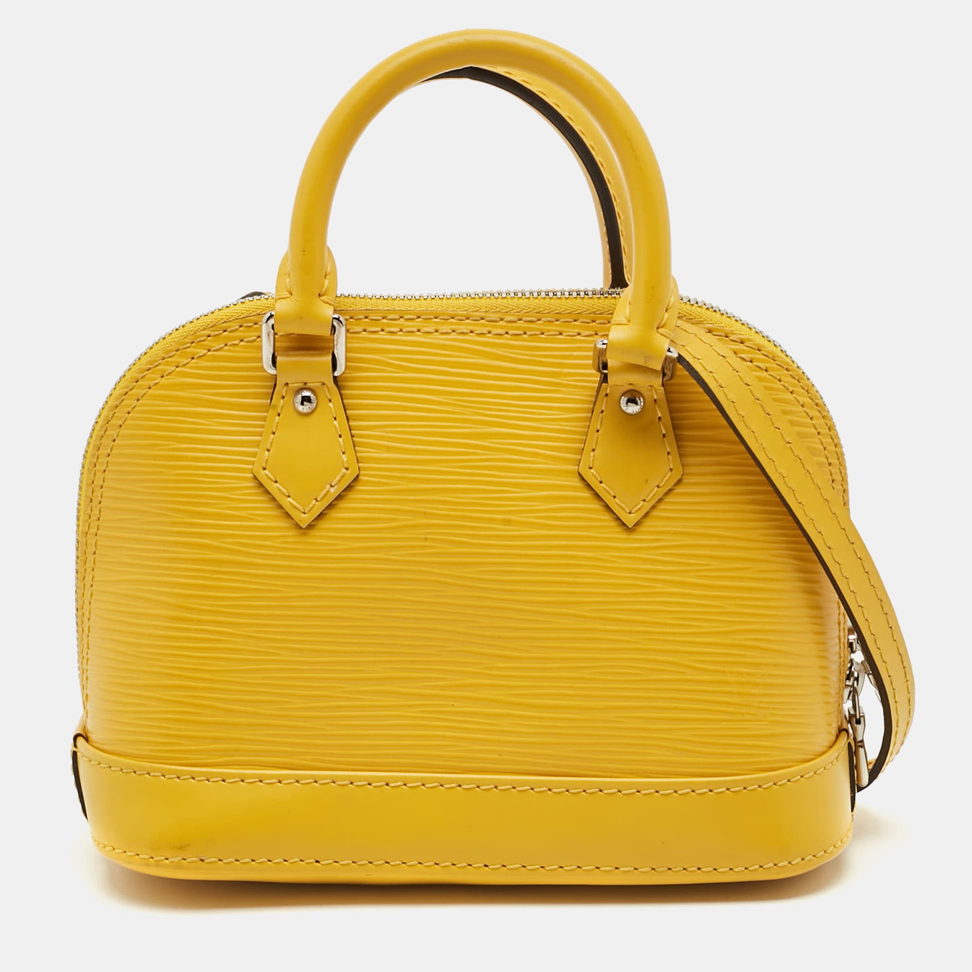 Louis Vuitton Alma Nano Mimosa Epi Leather Bag