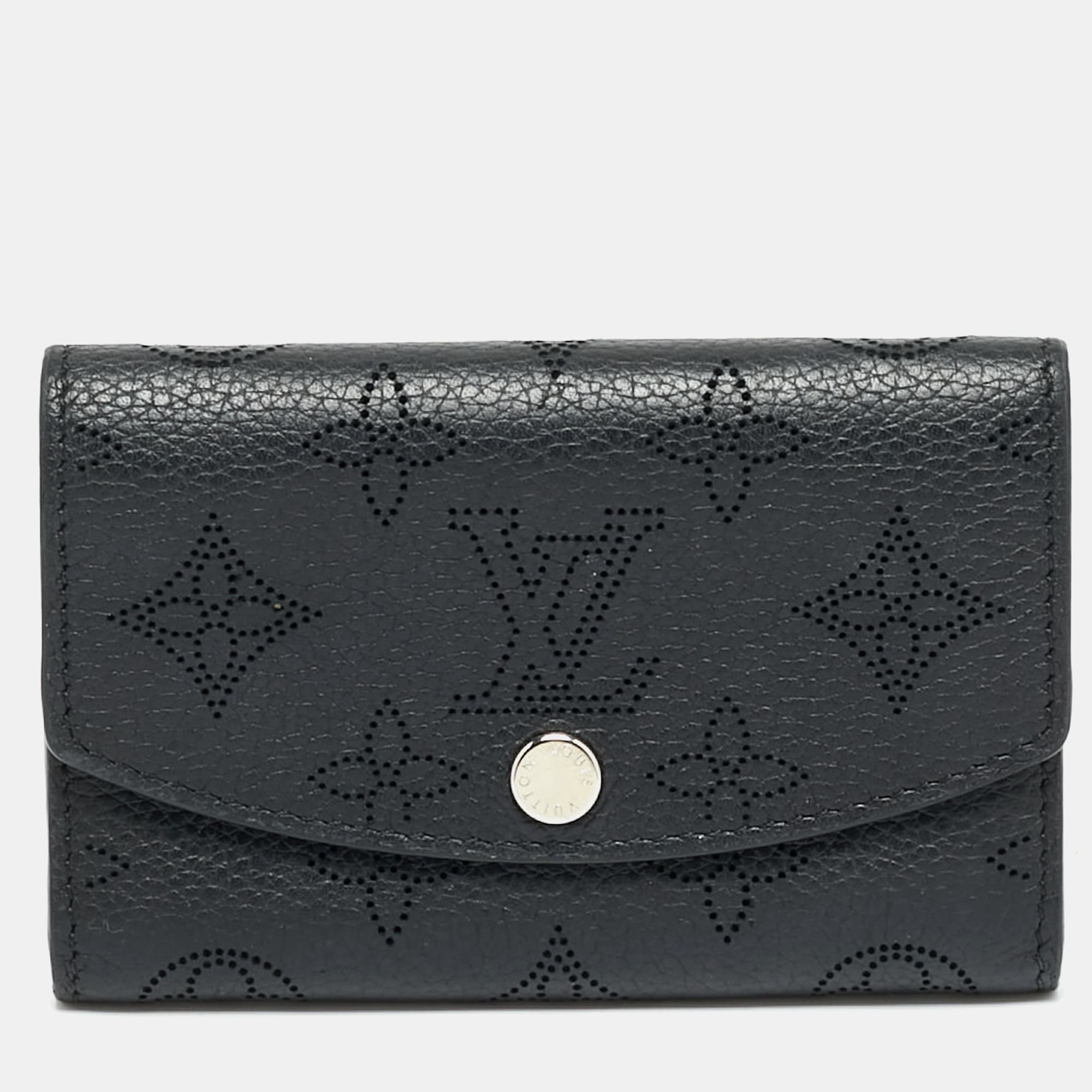 Louis Vuitton Anae Black Monogram Mahina Leather Coin Purse