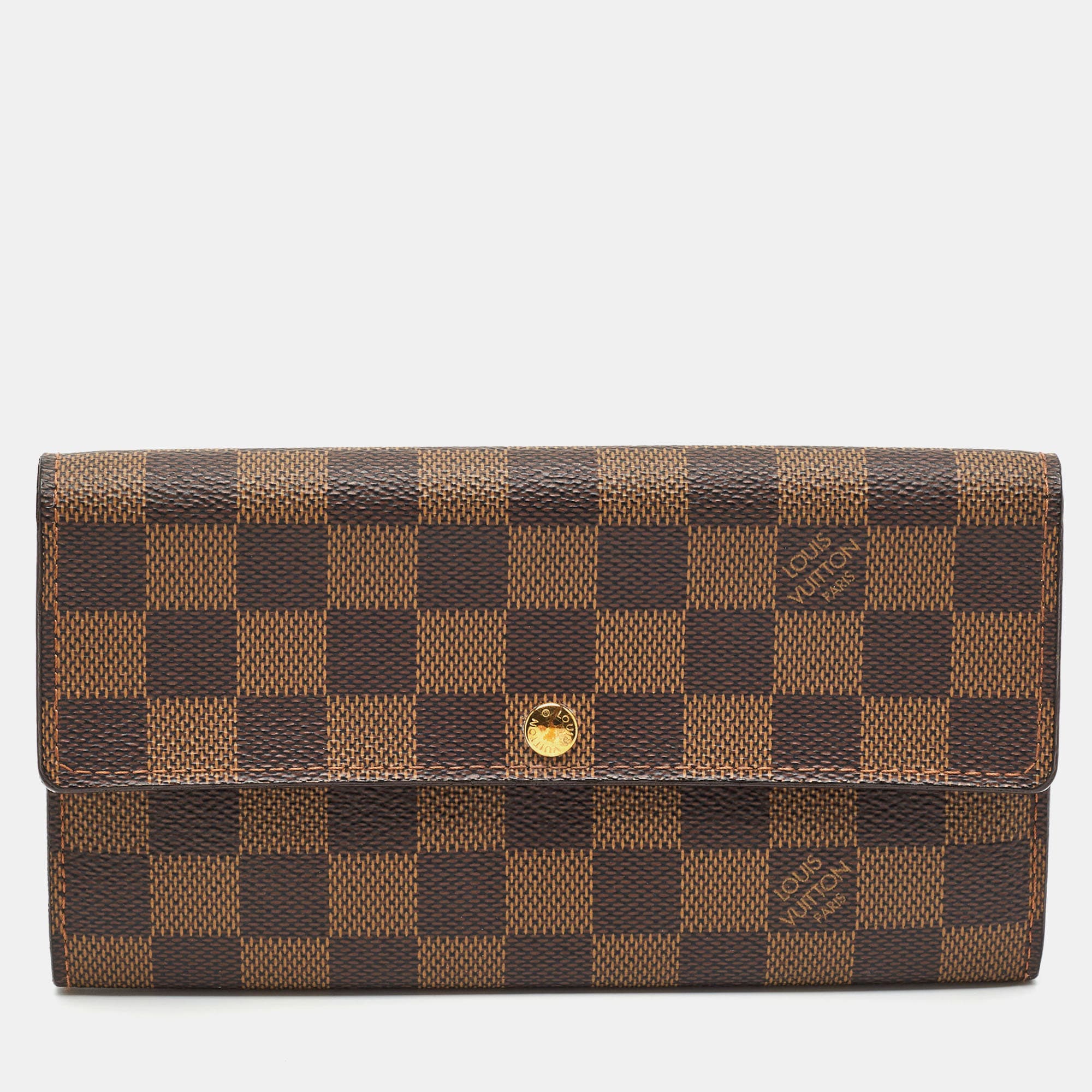 Louis Vuitton Sarah Damier Ebene Canvas Wallet