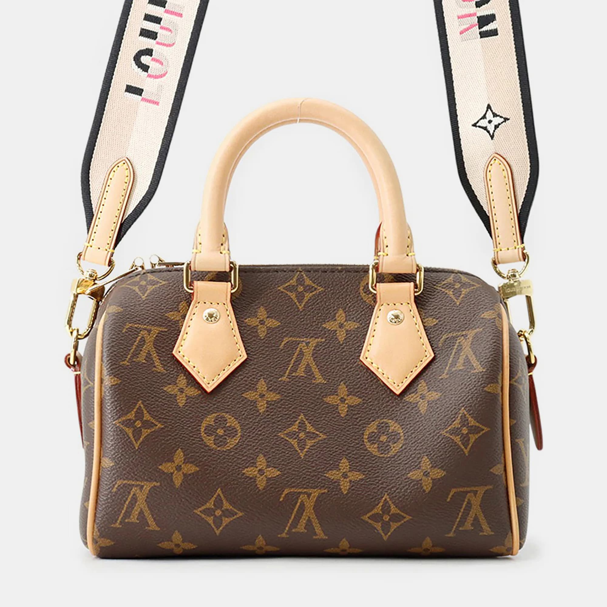 Louis Vuitton Speedy Bandouliere 20 Brown Monogram Canvas Crossbody Bag
