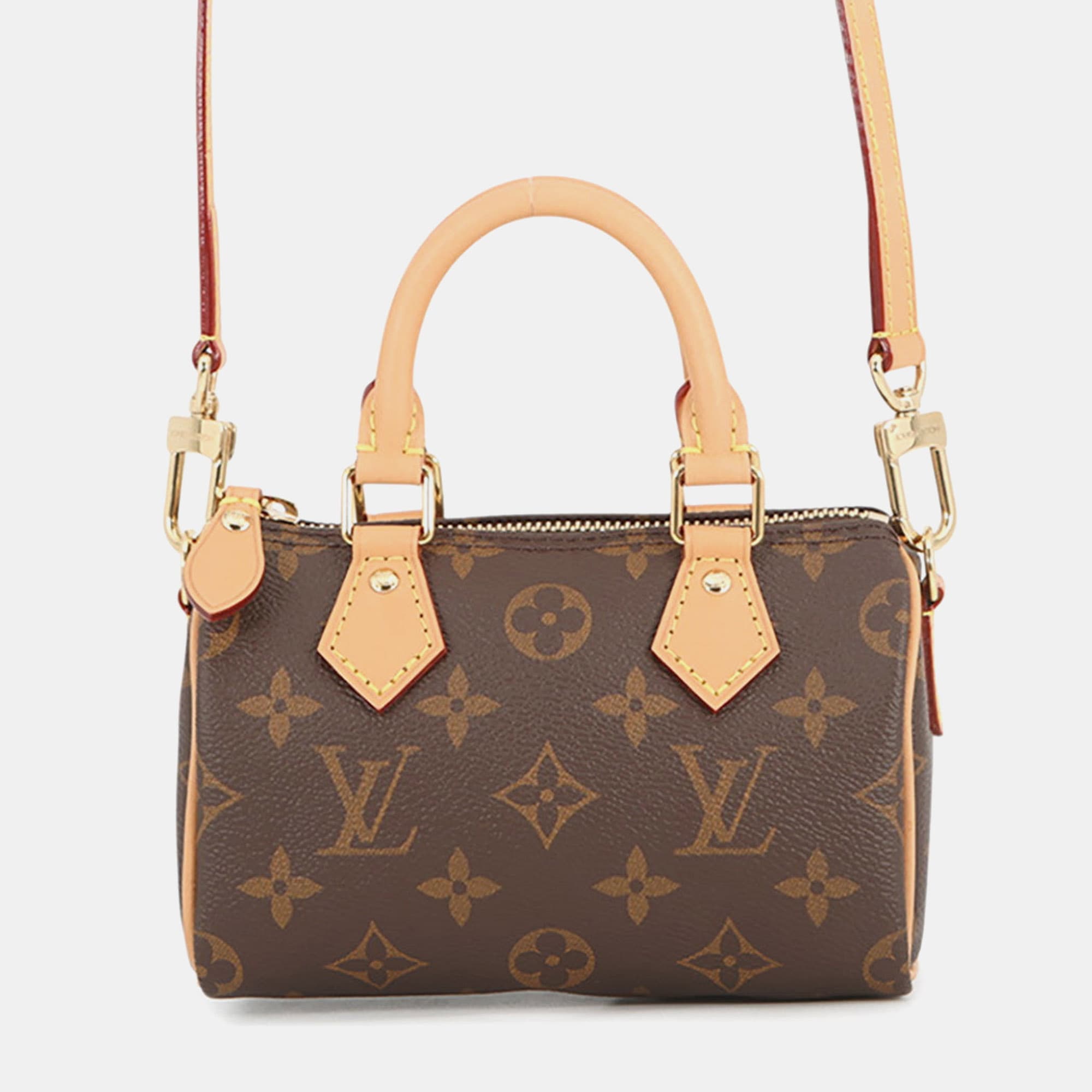 Louis Vuitton Nano Speedy Brown Monogram Canvas Crossbody Bag
