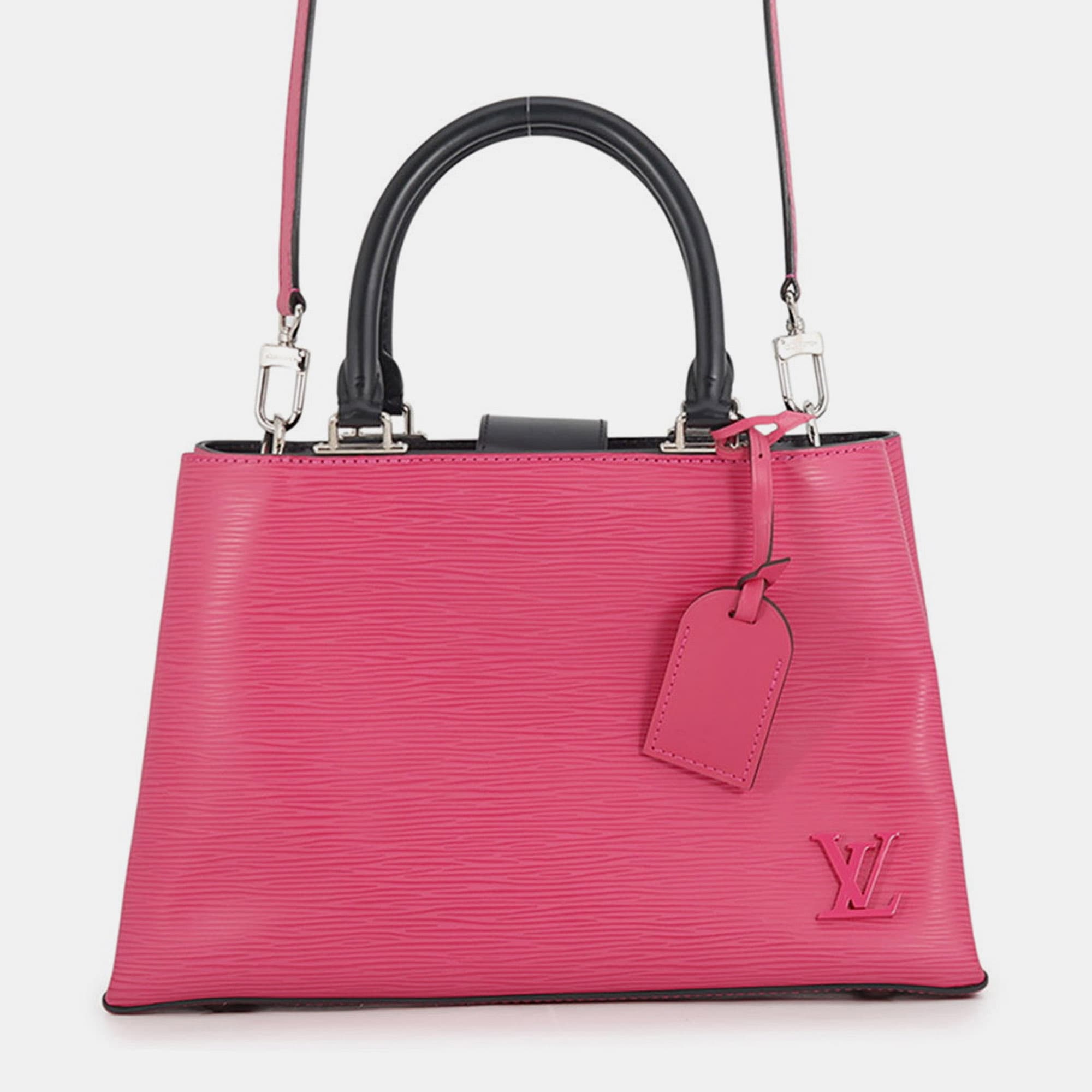 Louis Vuitton Kleber PM Hot Pink Epi Leather Satchel Bag