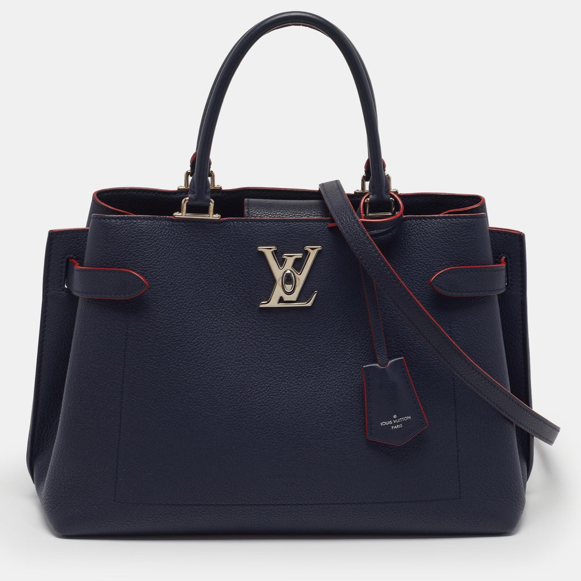 Louis Vuitton Lockme Day Marine Rouge Leather Bag