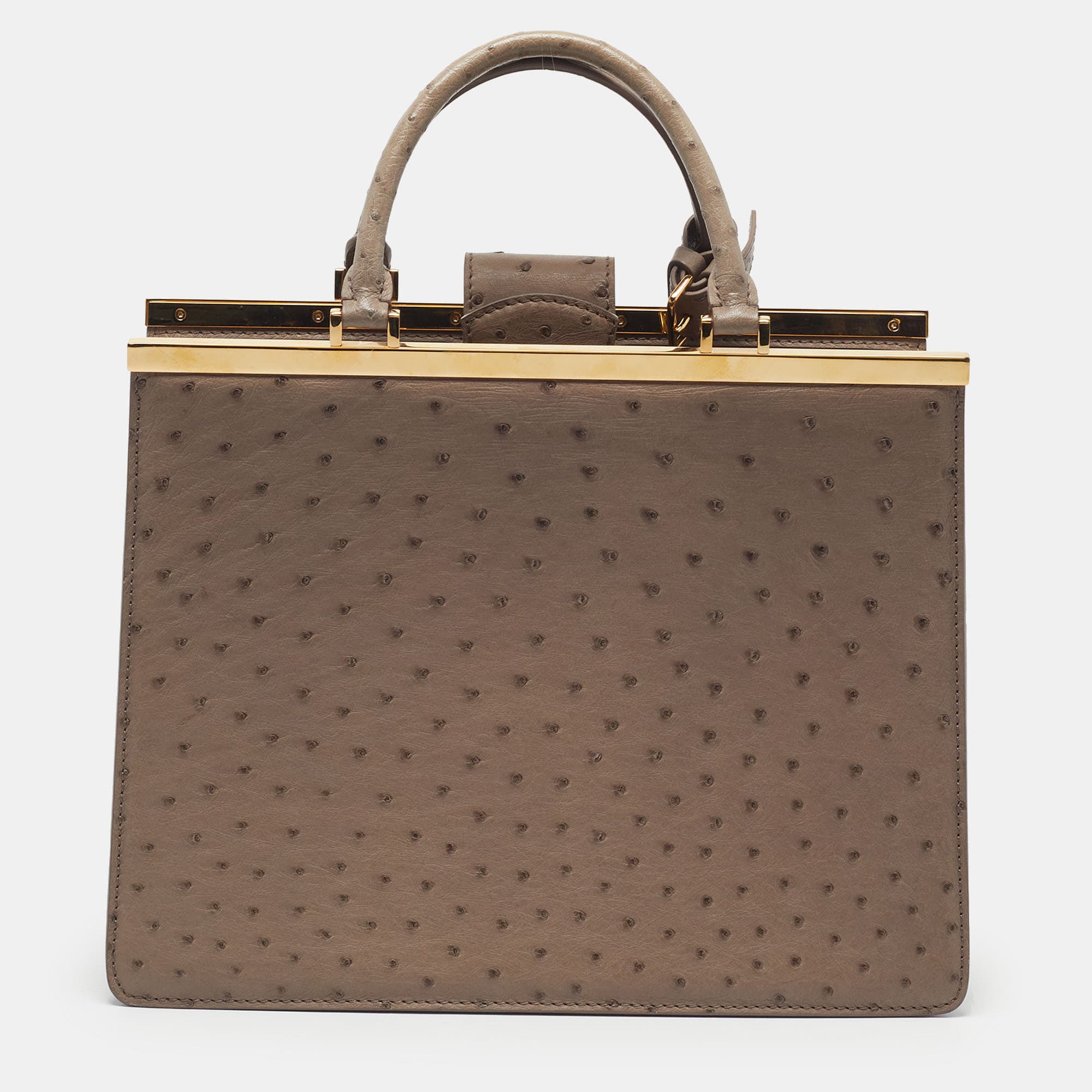 Louis Vuitton Deesse PM Beige Ostrich Leather Bag