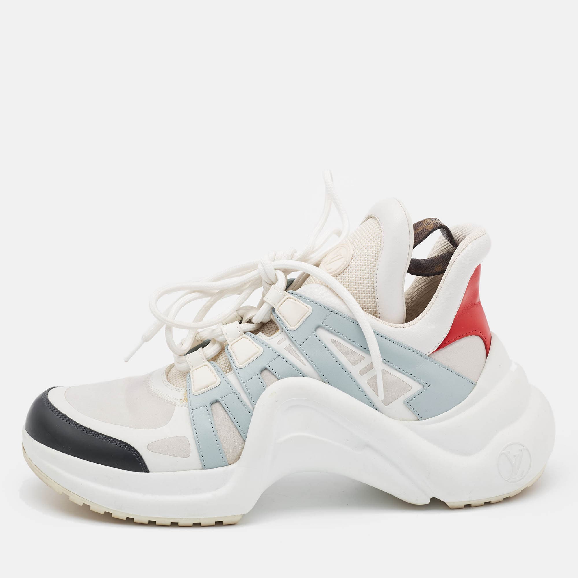 Louis Vuitton Archlight Size 39 Multicolor Fabric and Leather Lace Up Sneakers