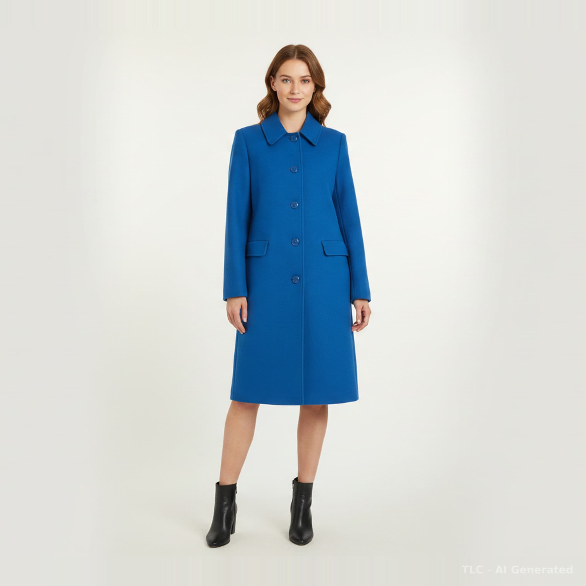 Love Moschino Royal Blue Wool Blend Short Coats S