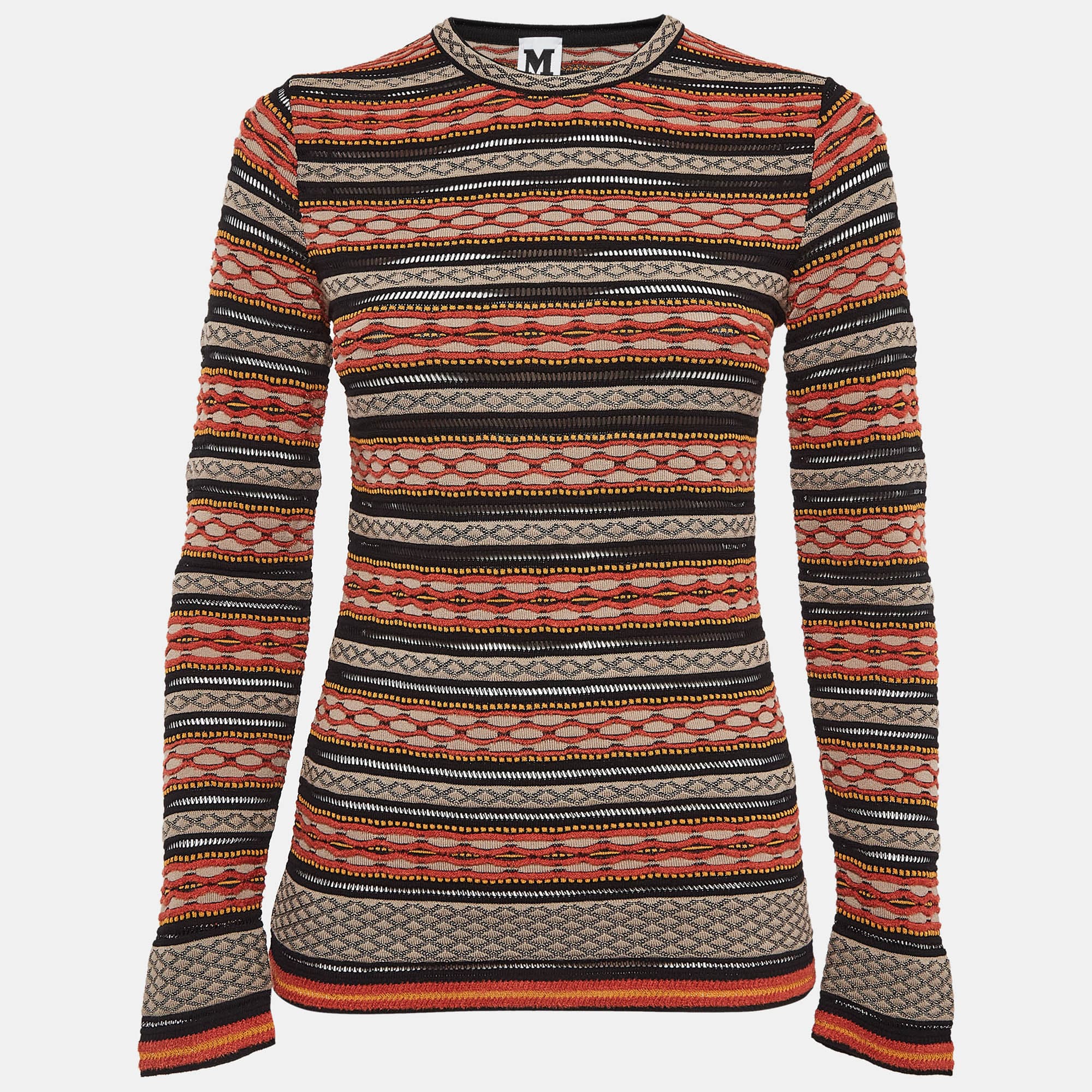 M Missoni Multicolor Patterned Knit Top S