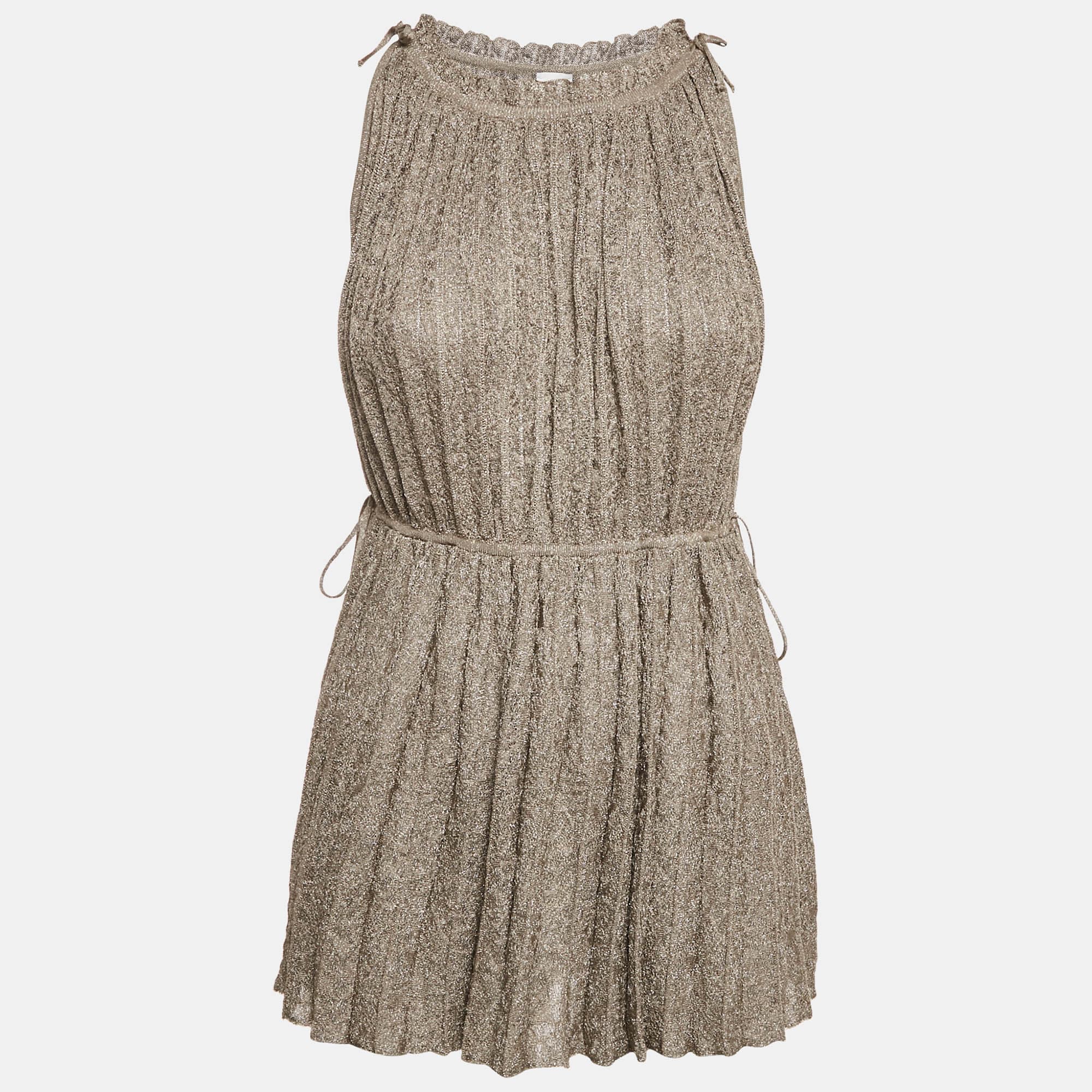 M Missoni Metallic Lurex Knit Sleeveless Top L