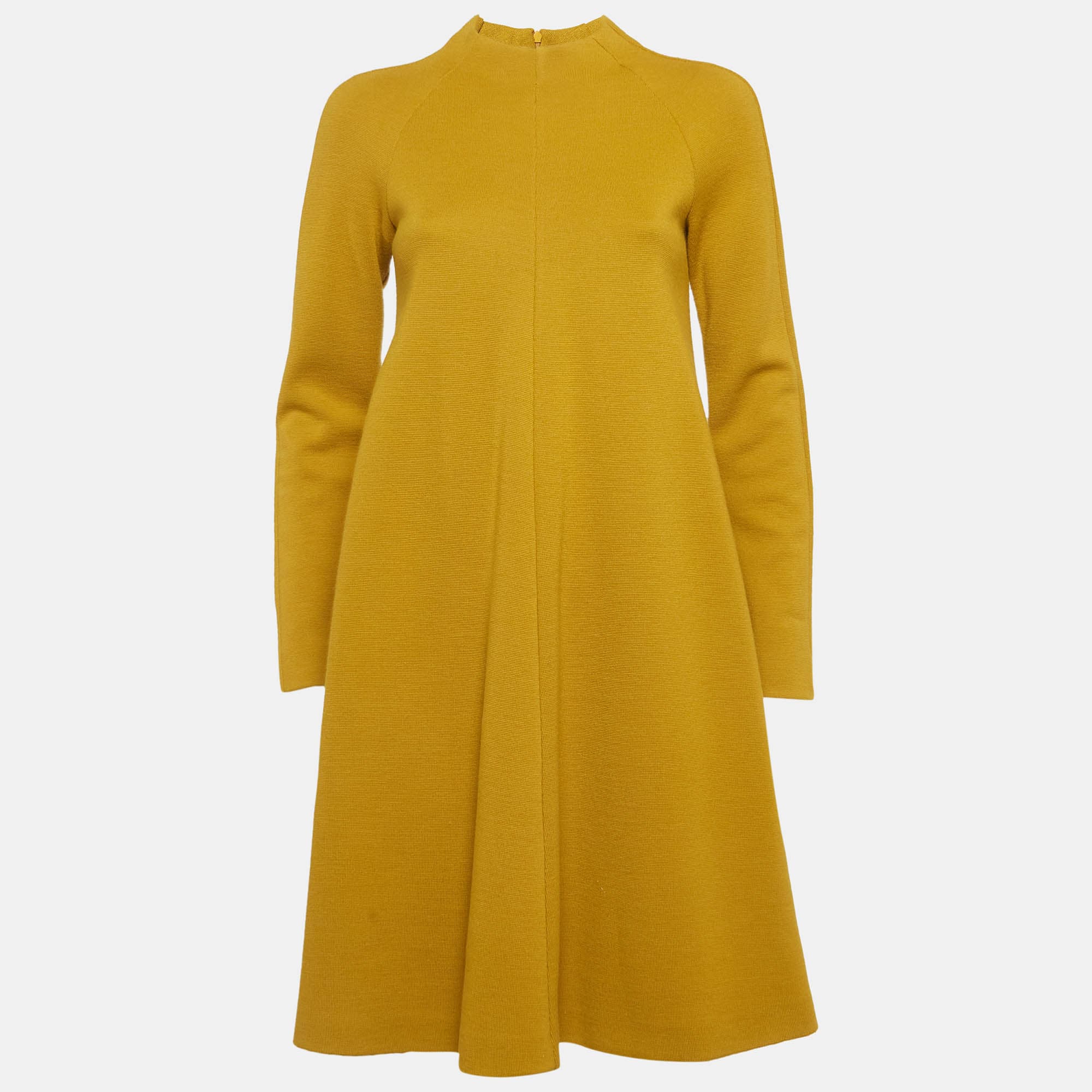 M Missoni Yellow Acrylic and Wool Short Dress M