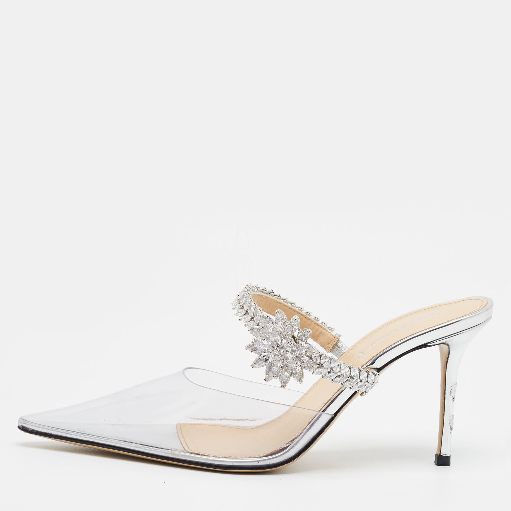 Mach & Mach Transparent Lotus Sandals Size 38