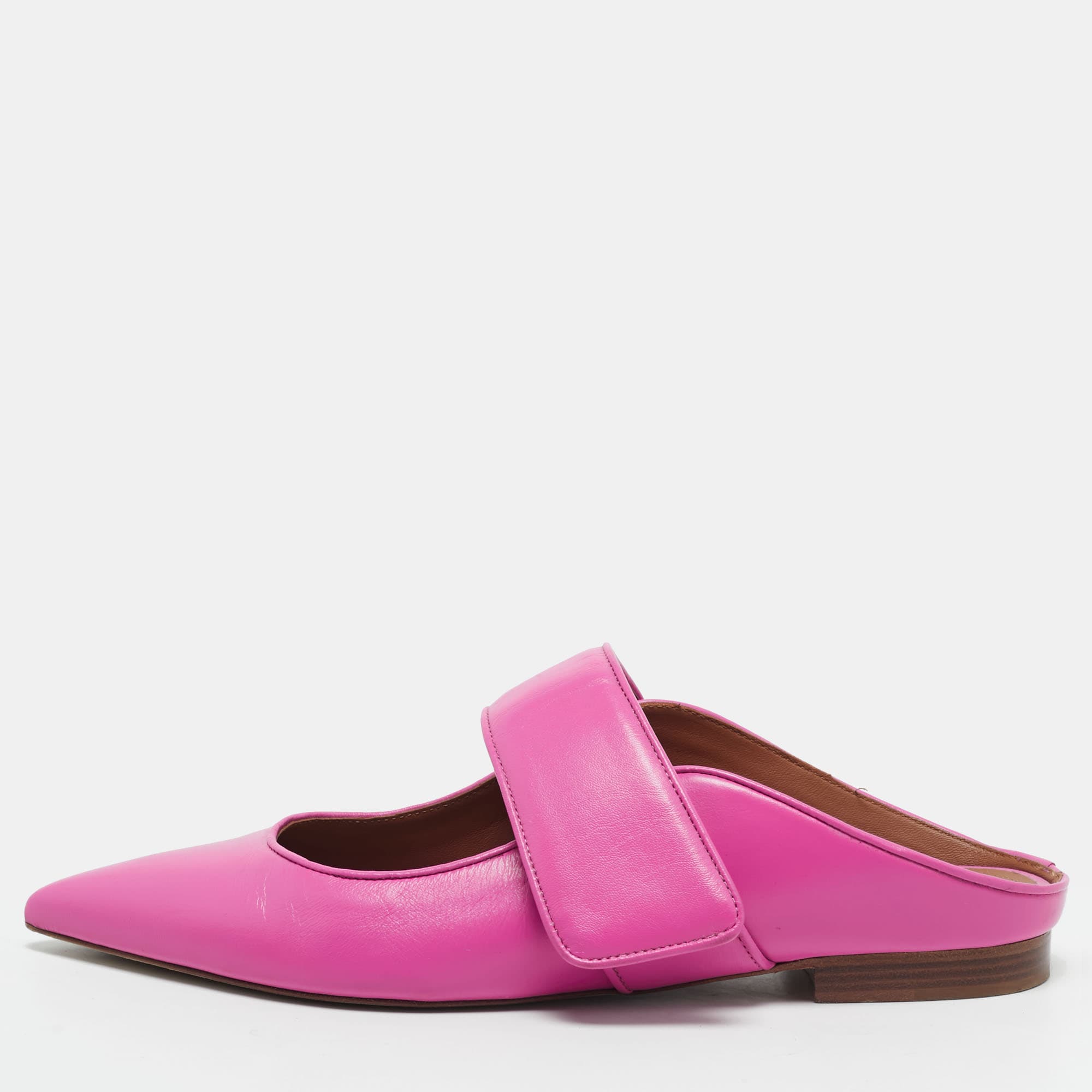 Malone Souliers Helene Size 38.5 Pink Leather Mules