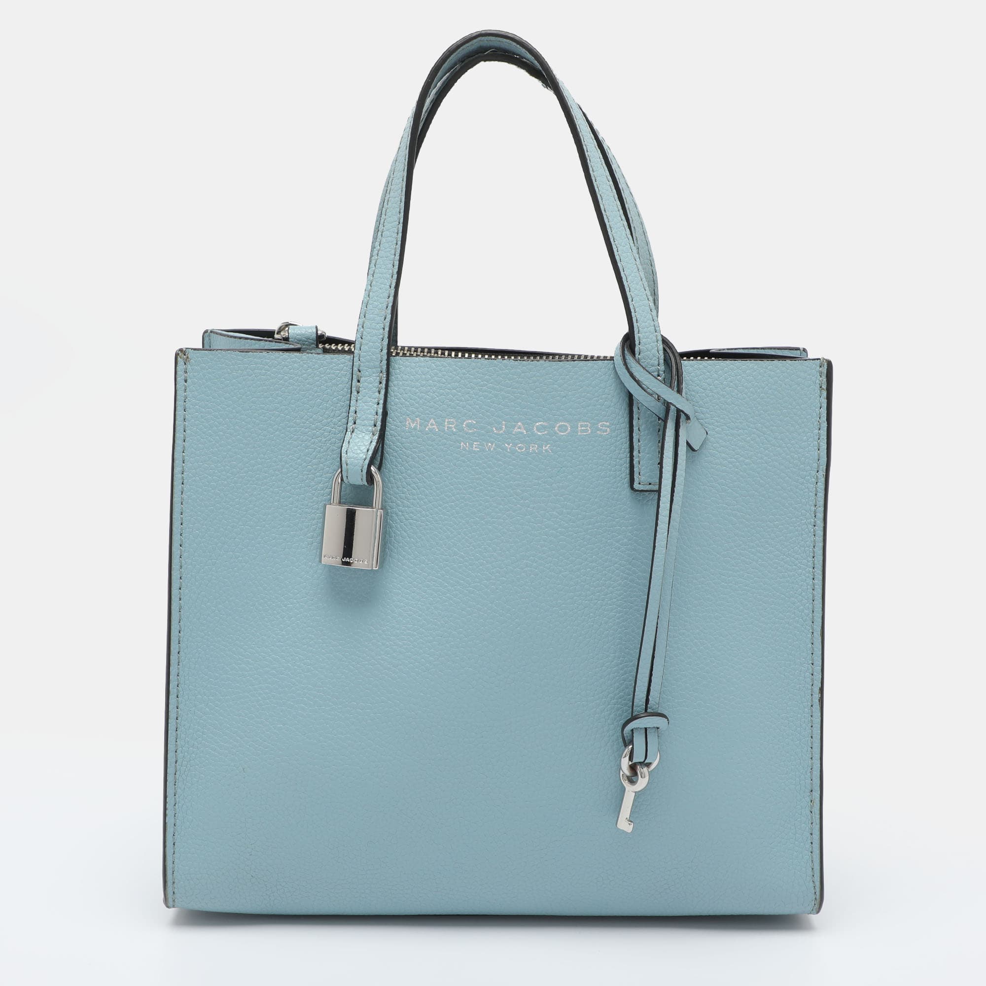 Marc Jacobs Grind Blue Leather Tote
