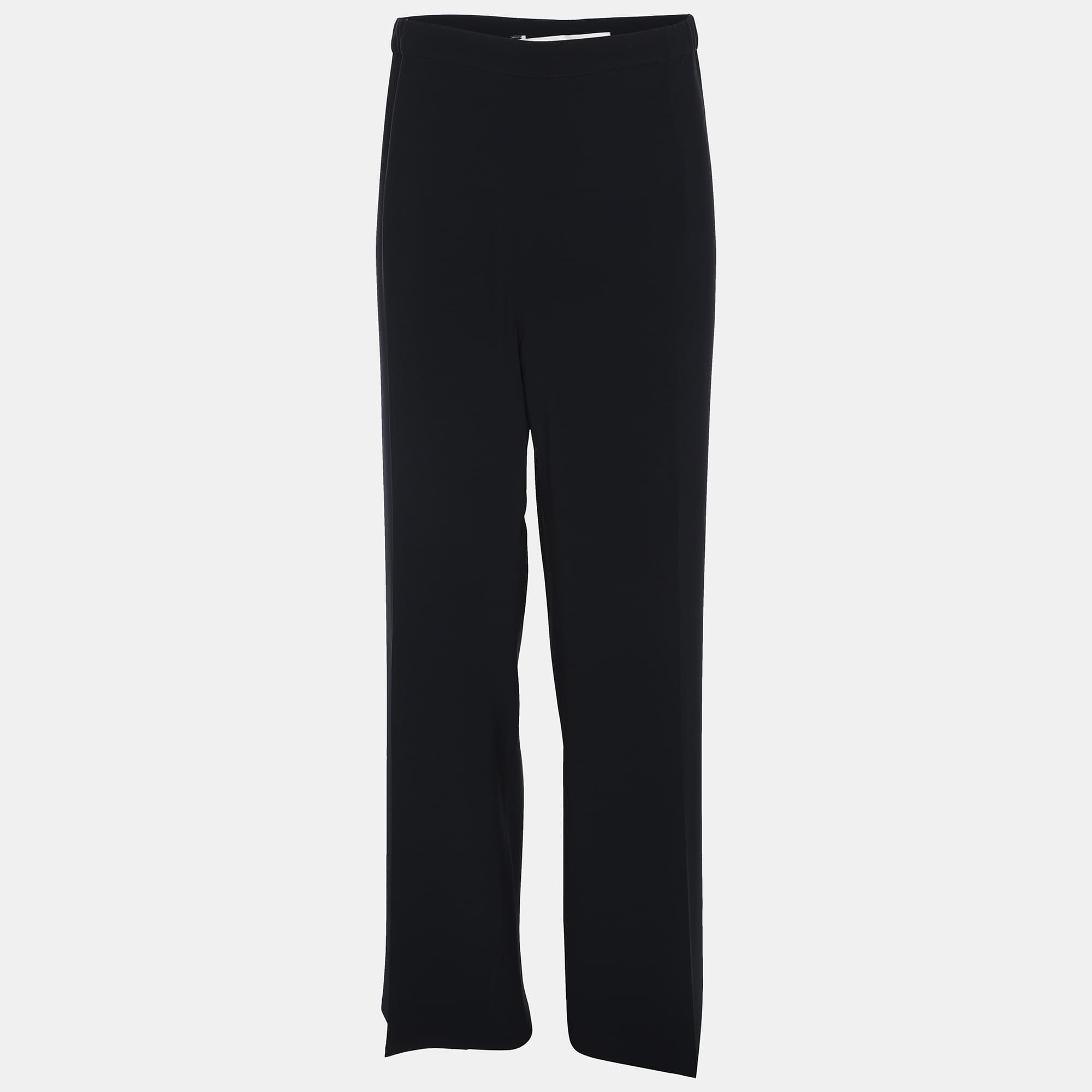 Marina Rinaldi Navy Blue Crepe Trousers L