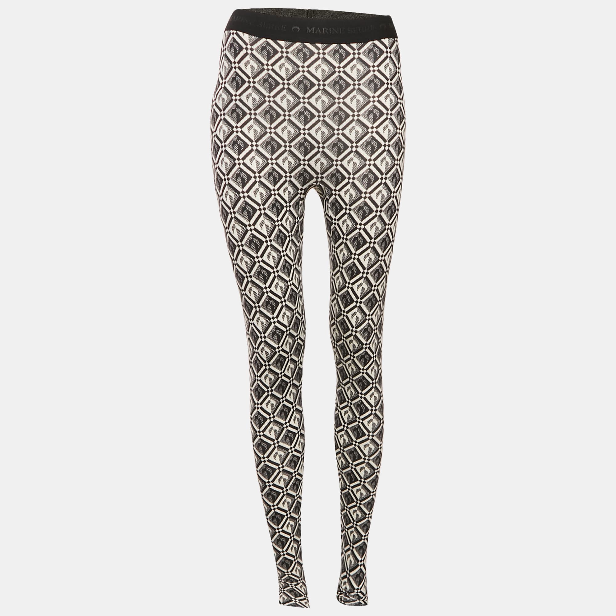 Marine Serre Monochrome Moon Diamond Jersey Fuseax Leggings S