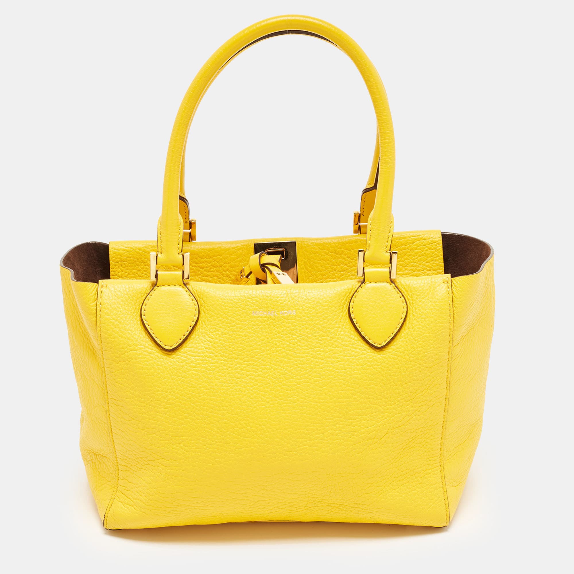 Michael Kors Miranda Yellow Leather Tote