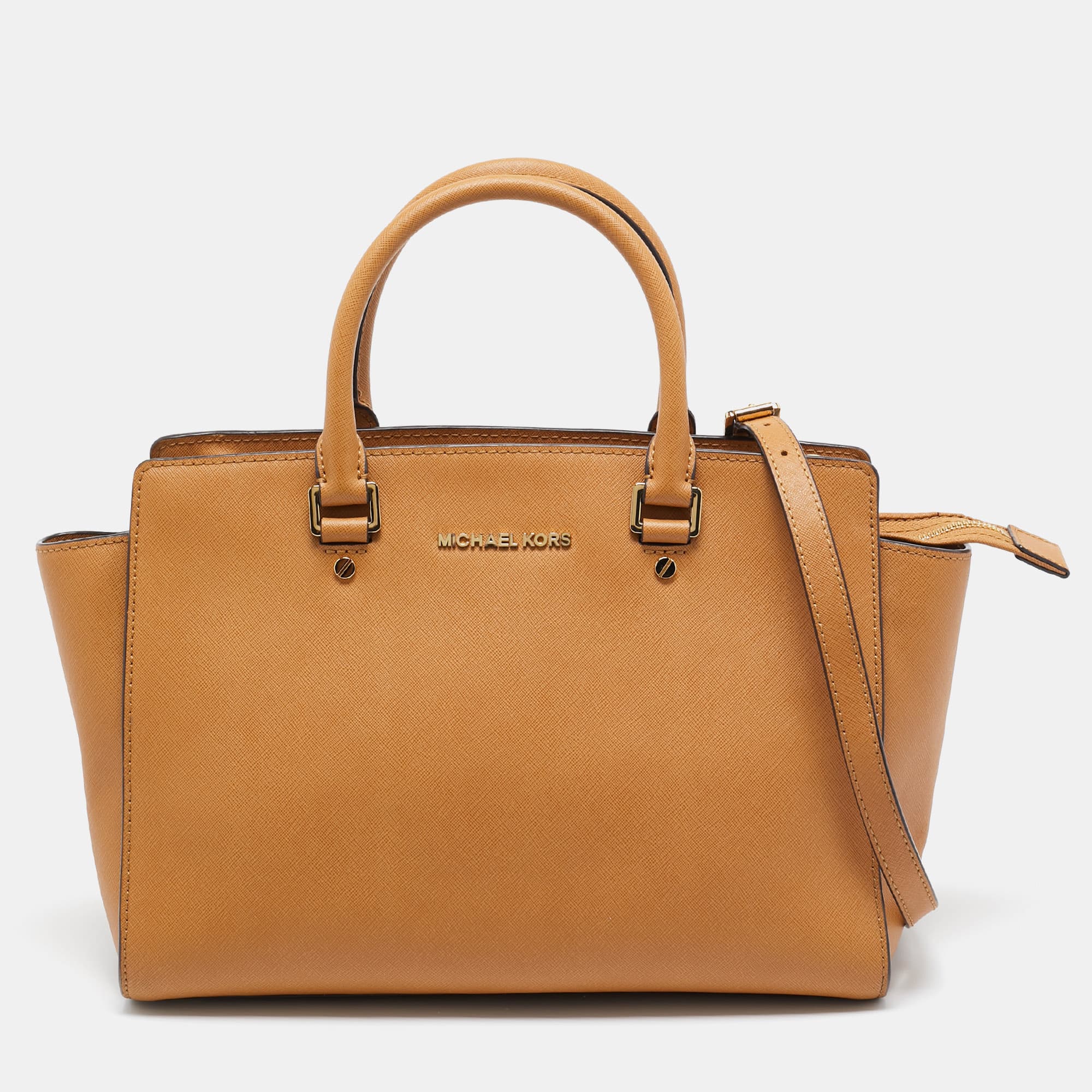 MICHAEL Michael Kors Selma Beige Leather Tote Bag