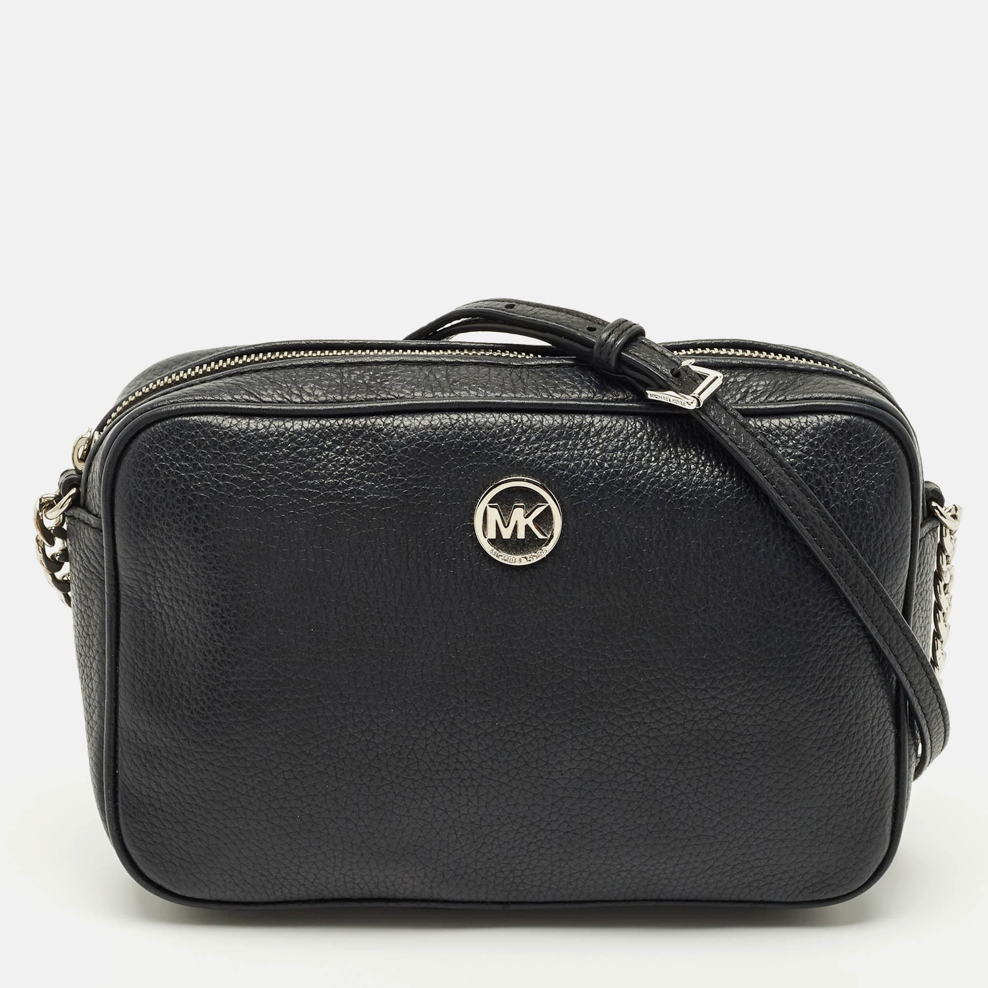 MICHAEL Michael Kors Fulton Black Leather Shoulder Bags