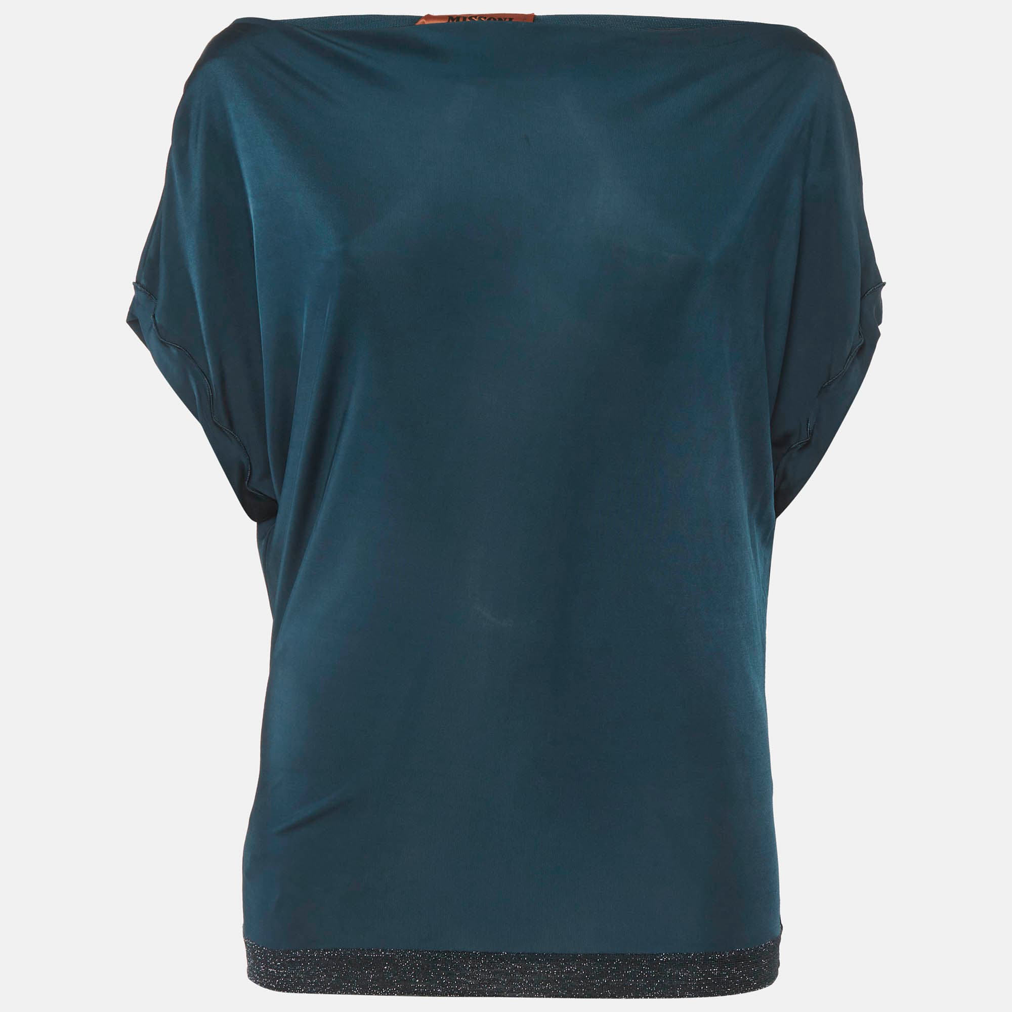 Missoni Teal Blue Jersey Top S