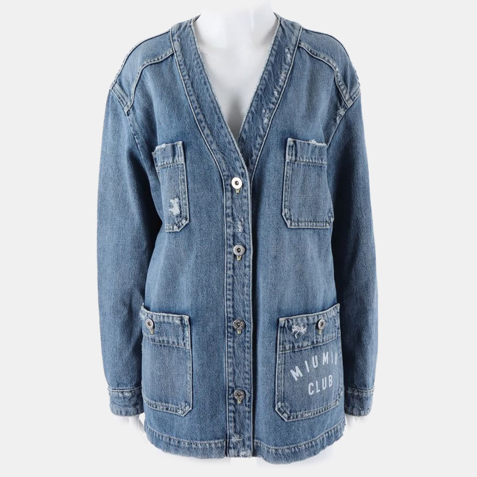 Miu Miu Blue Denim Jacket Size XS