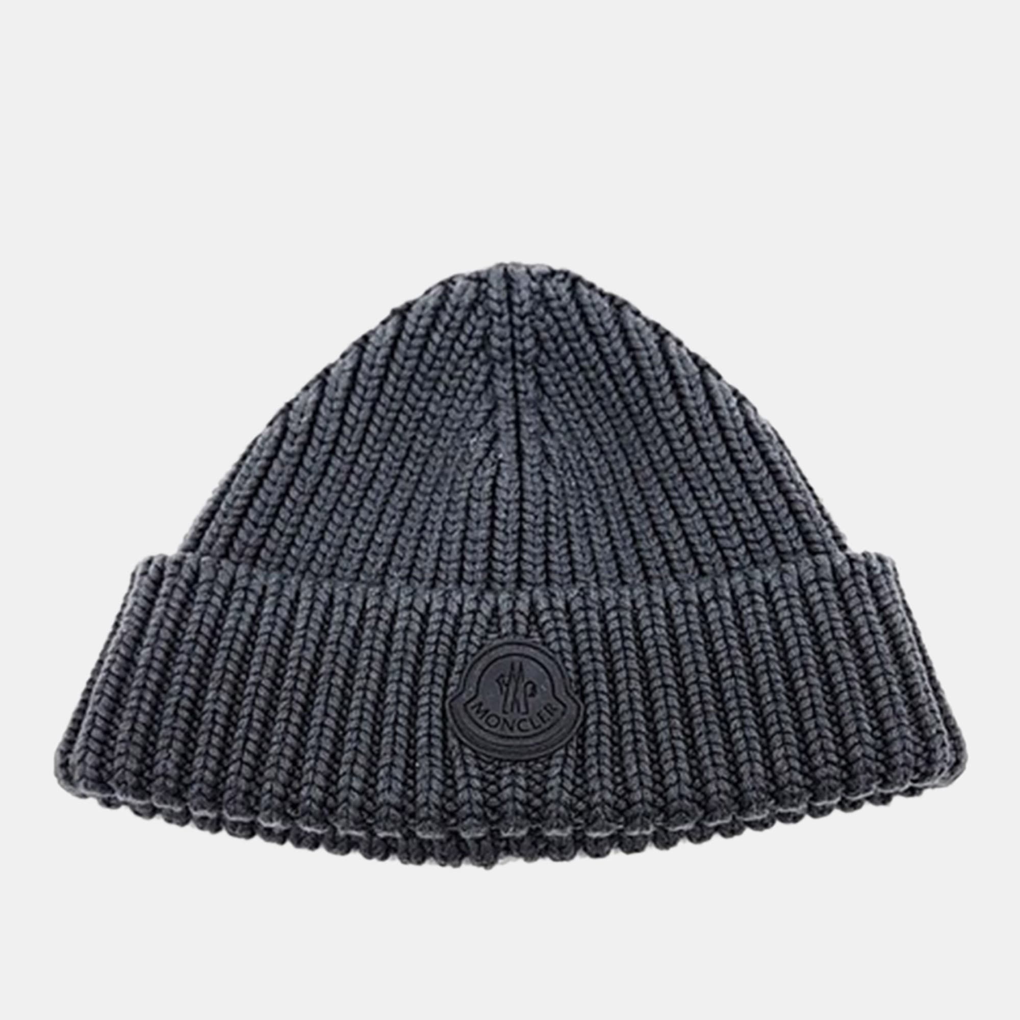 Moncler Grey Wool Beanie