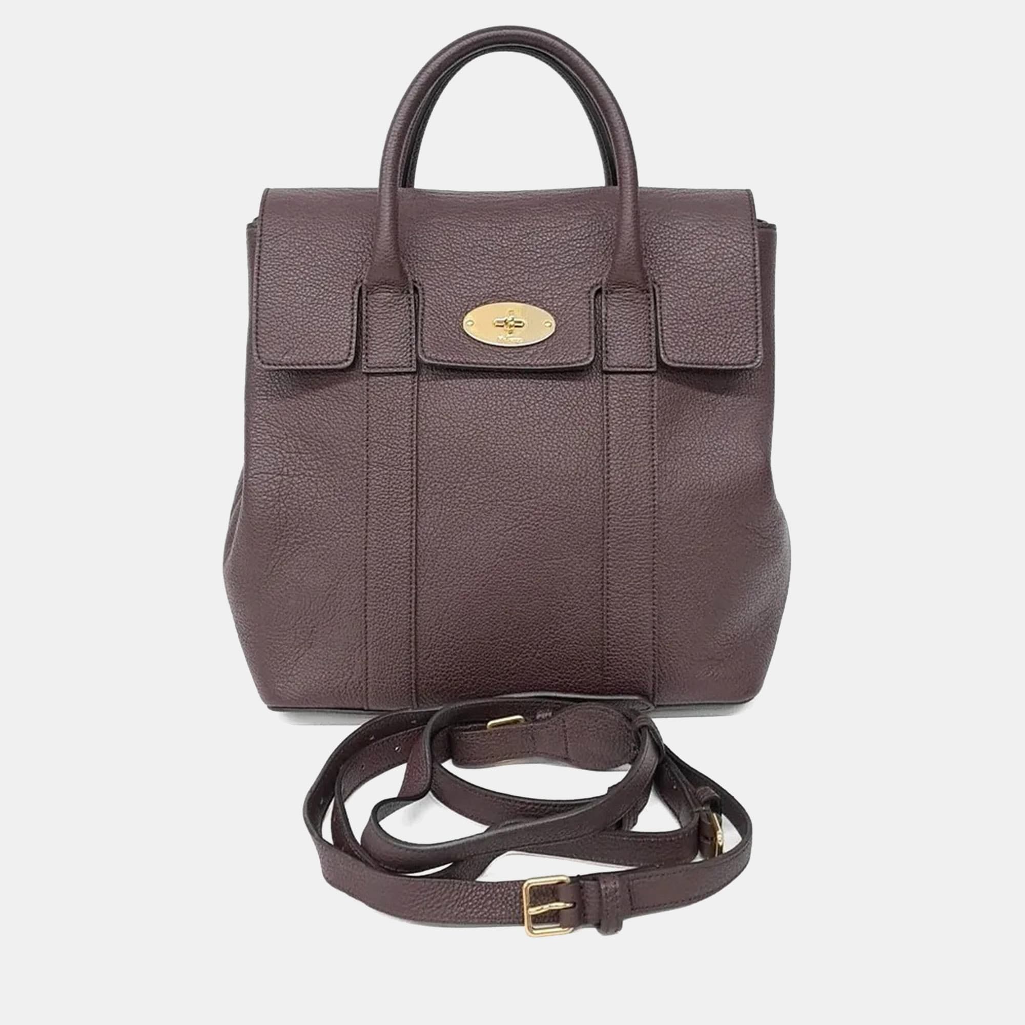 Mulberry Burgundy Leather Bayswater Backpack