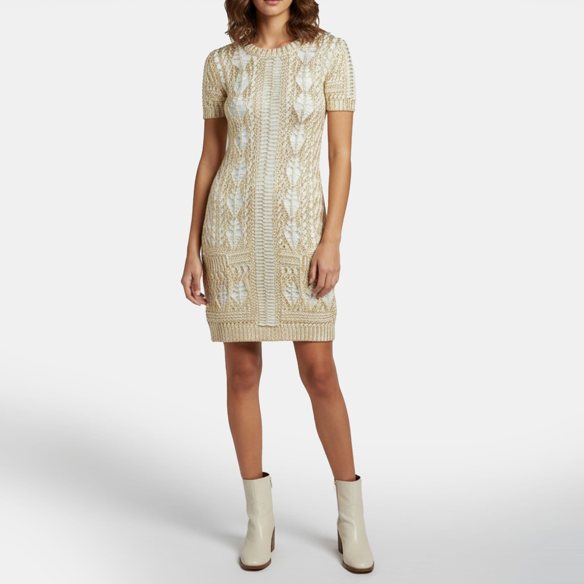 Philipp Plein Couture White Crochet Sheer Midi Dress XS