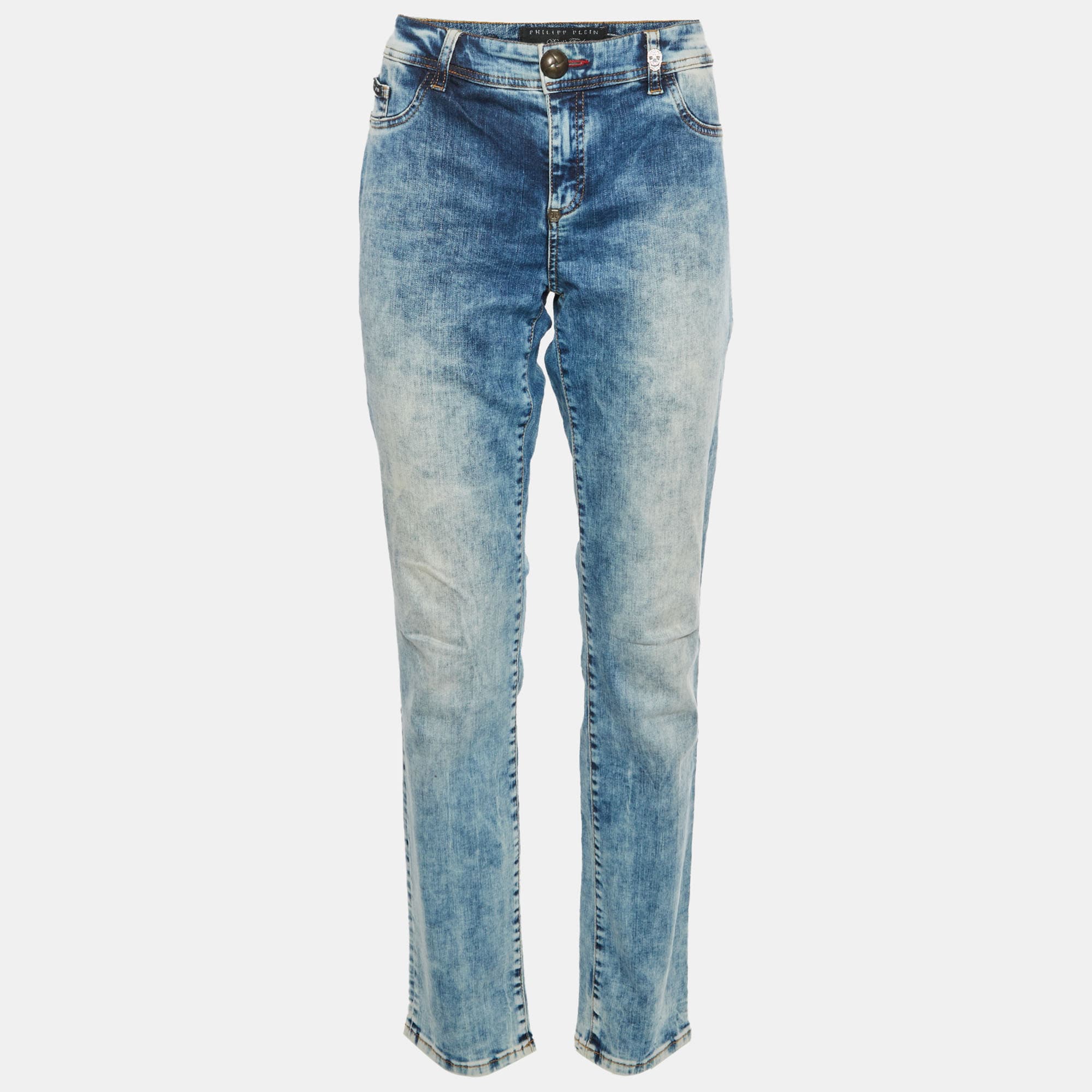 Philipp Plein Blue Denim Slim Fit Jeggings L/Waist 33"