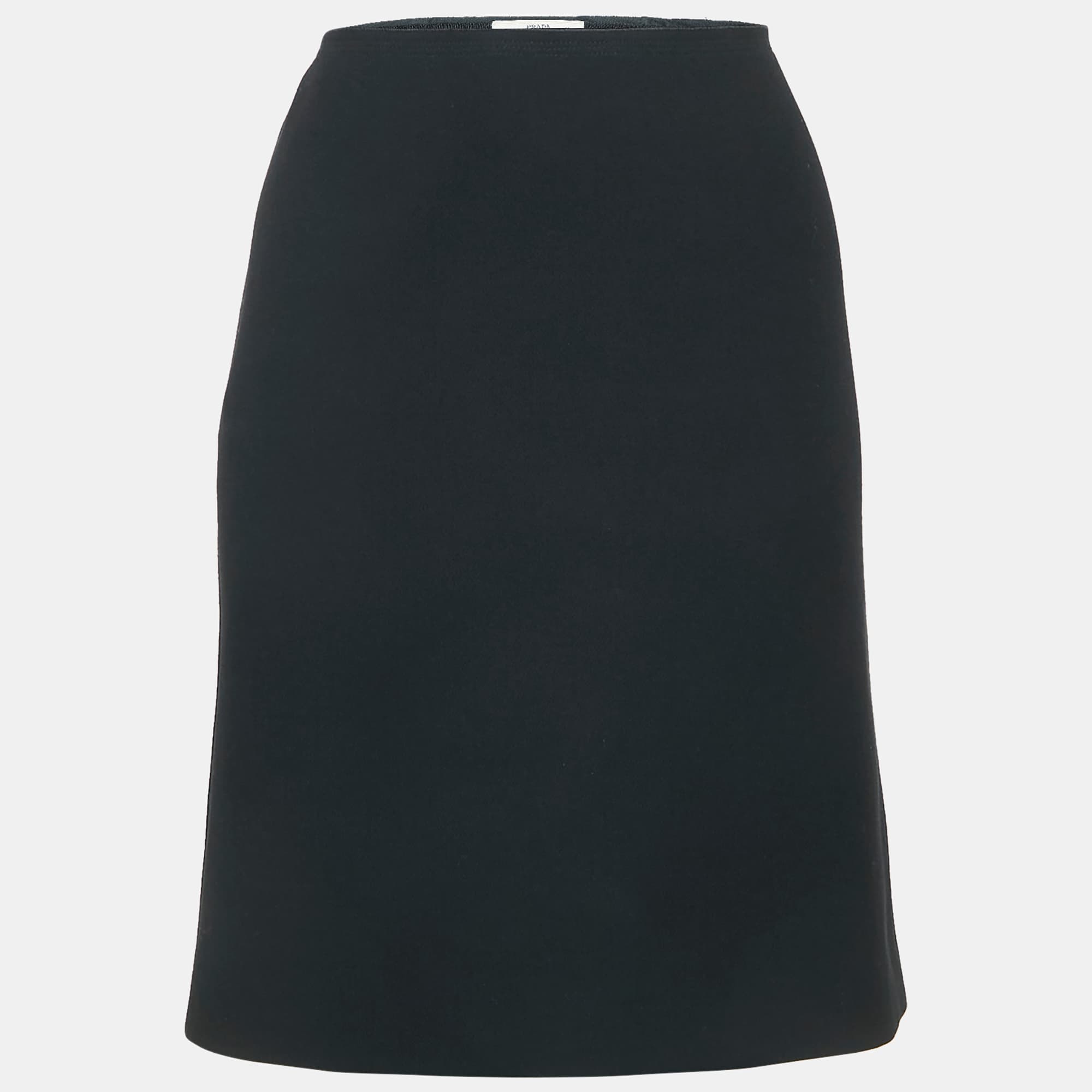 Prada Black Crepe Short Skirt M