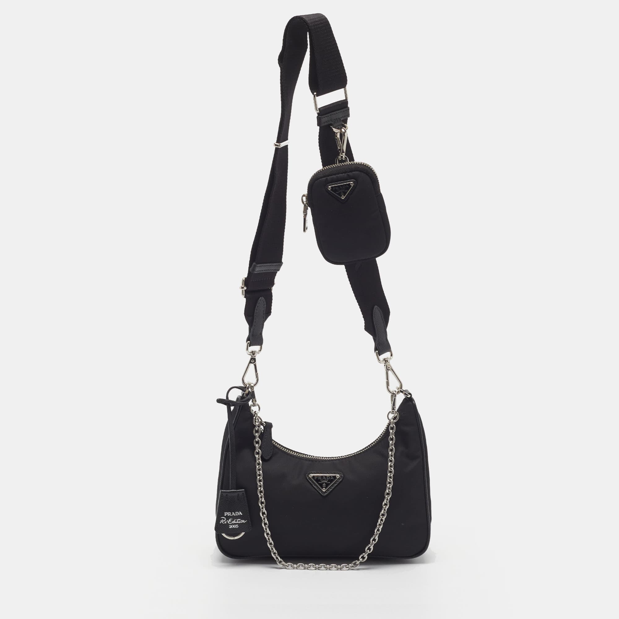 Prada Re-Edition 2005 Black Nylon Shoulder Bag