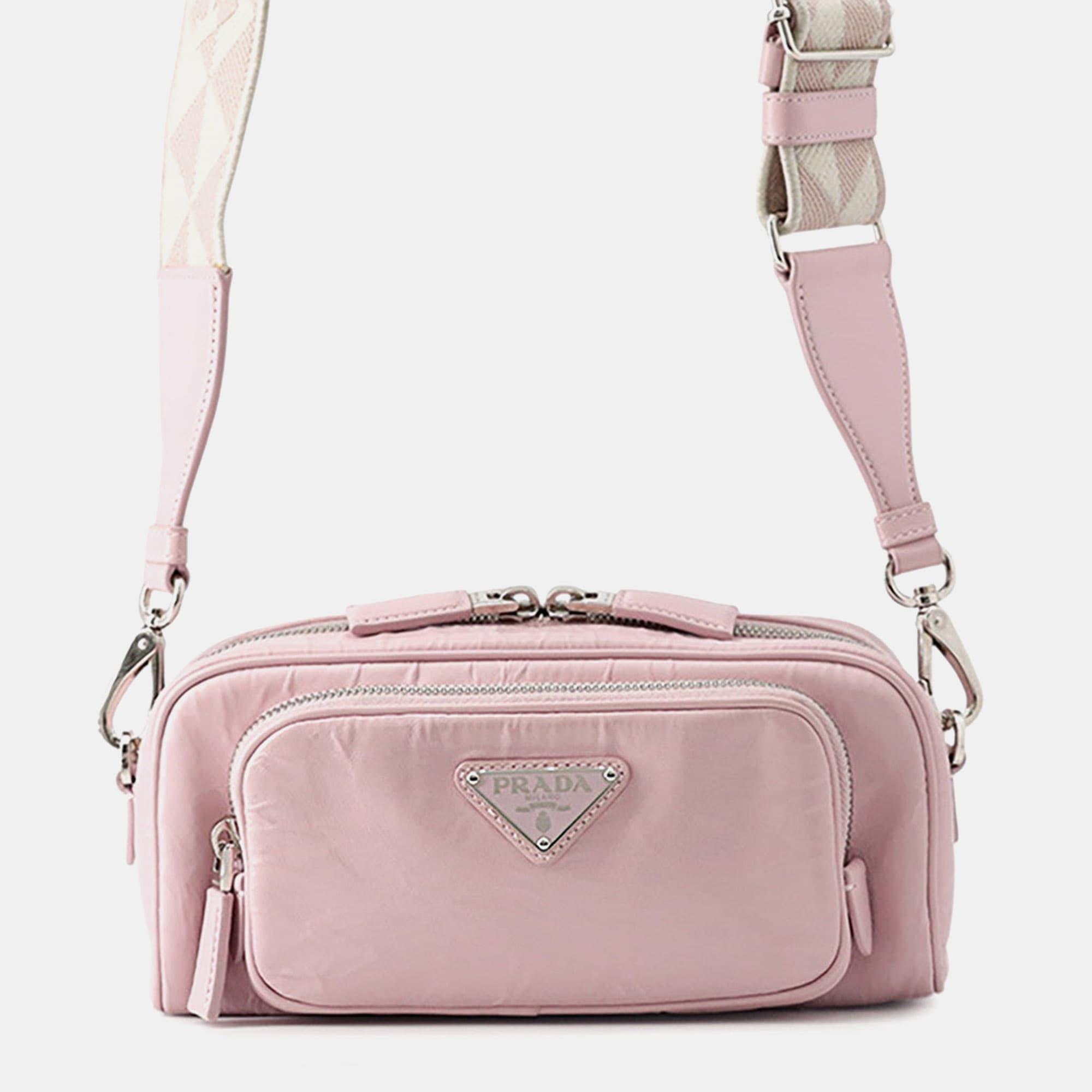 Prada Camera Bag Pink Nappa Leather Crossbody Bag