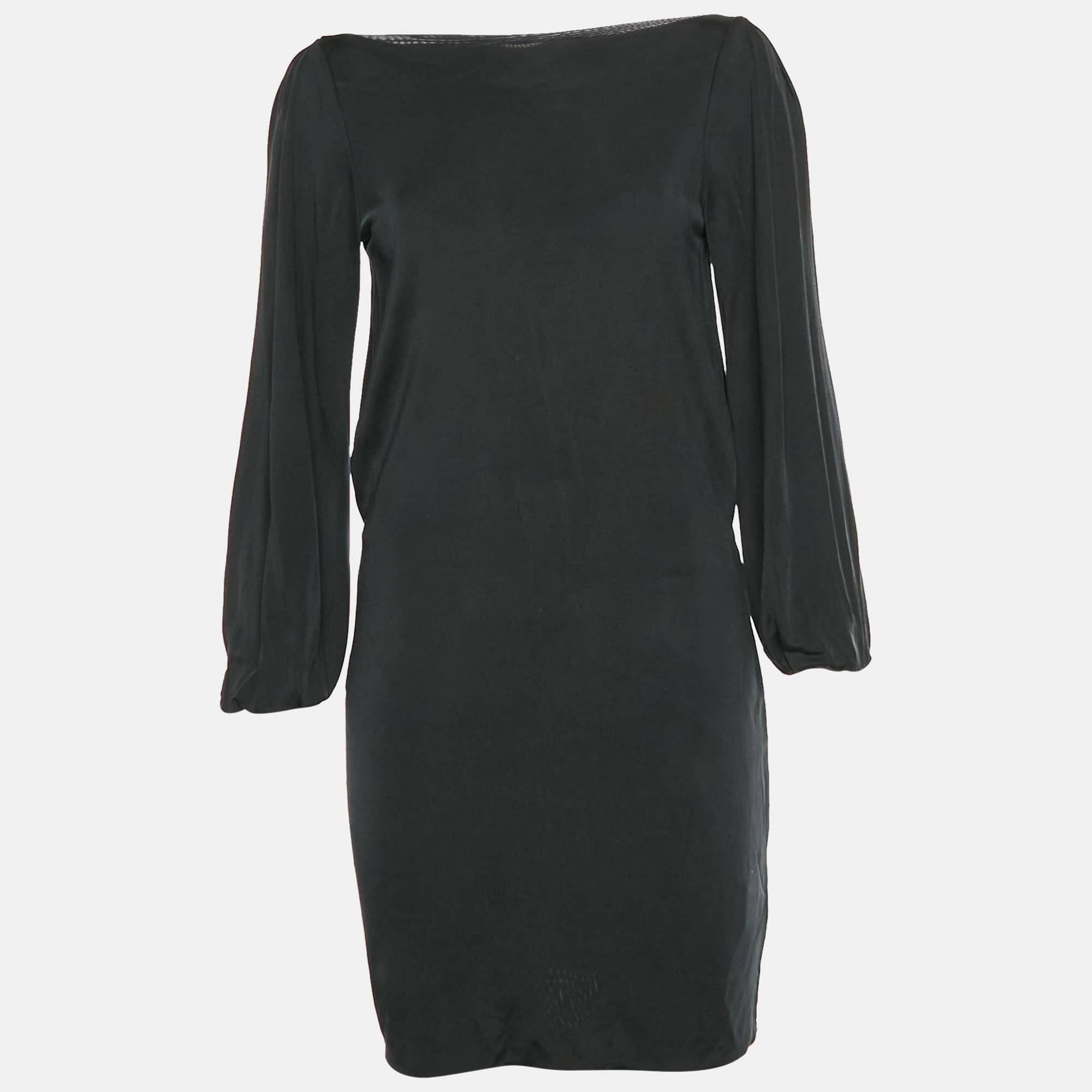 Ralph Lauren Black Jersey Shift Mini Dress S