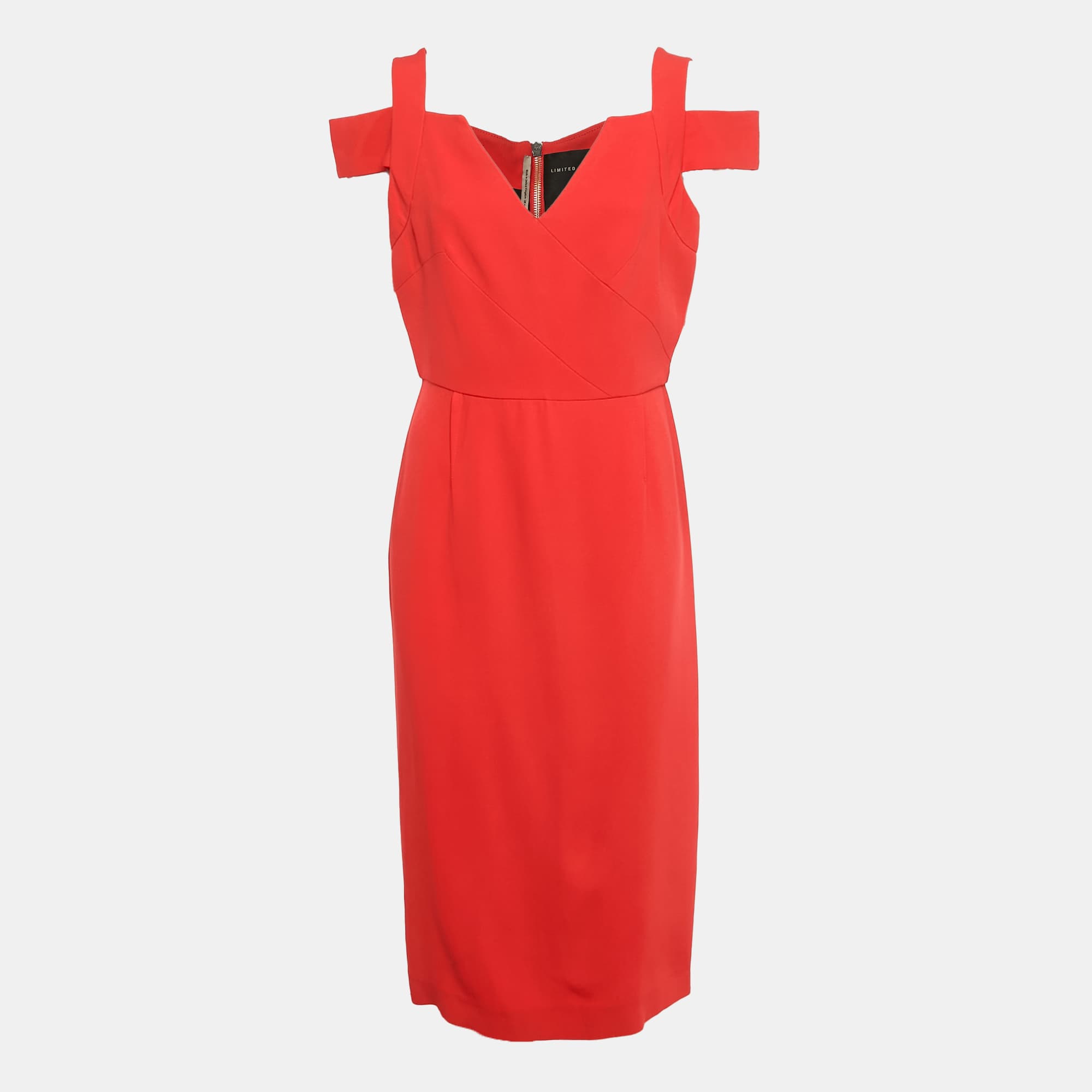 Limited Edition by Roland Mouret Bright Red Stretch Crepe Erskin Dress L