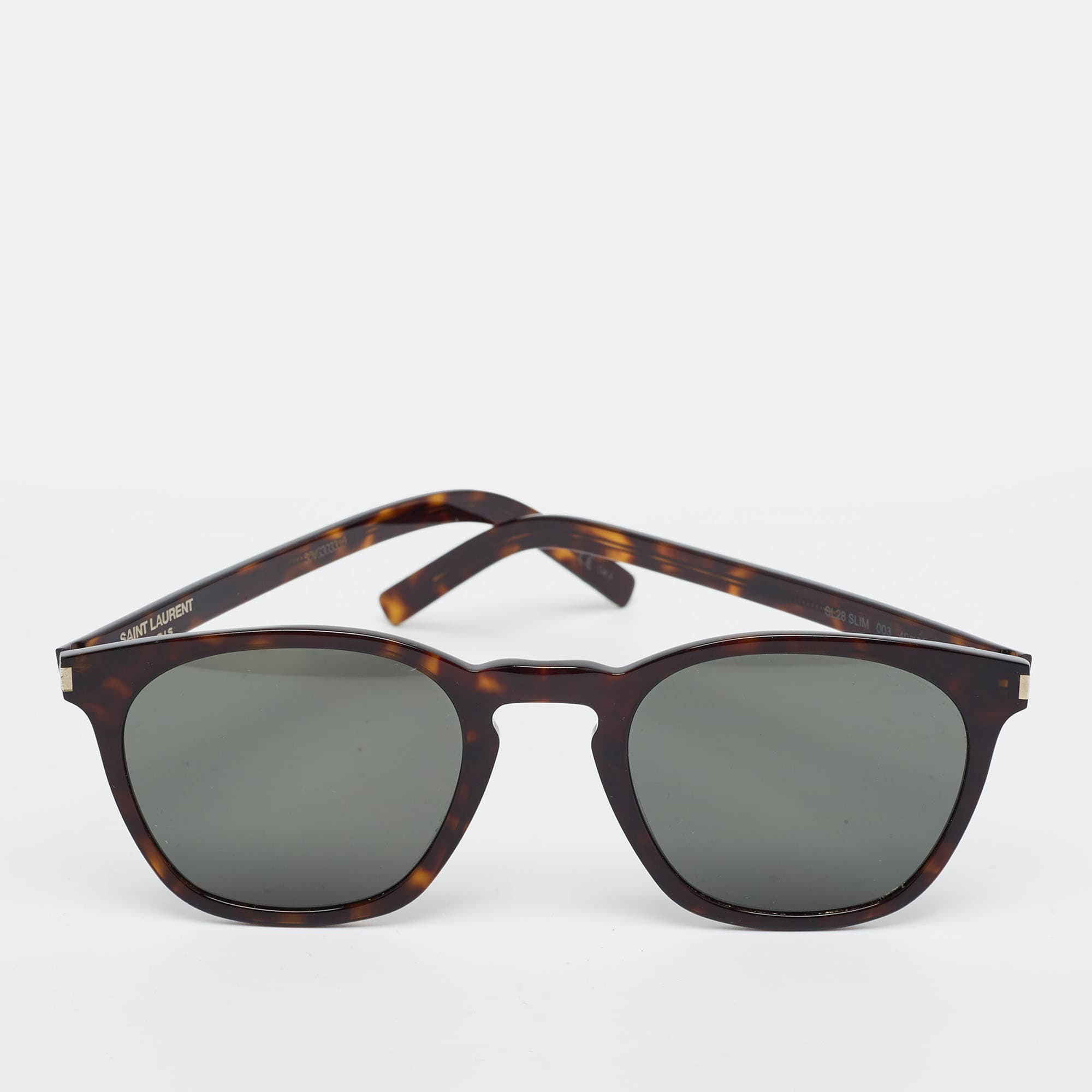 Saint Laurent Tortoise Brown/Black SL 28 SLIM Sunglasses