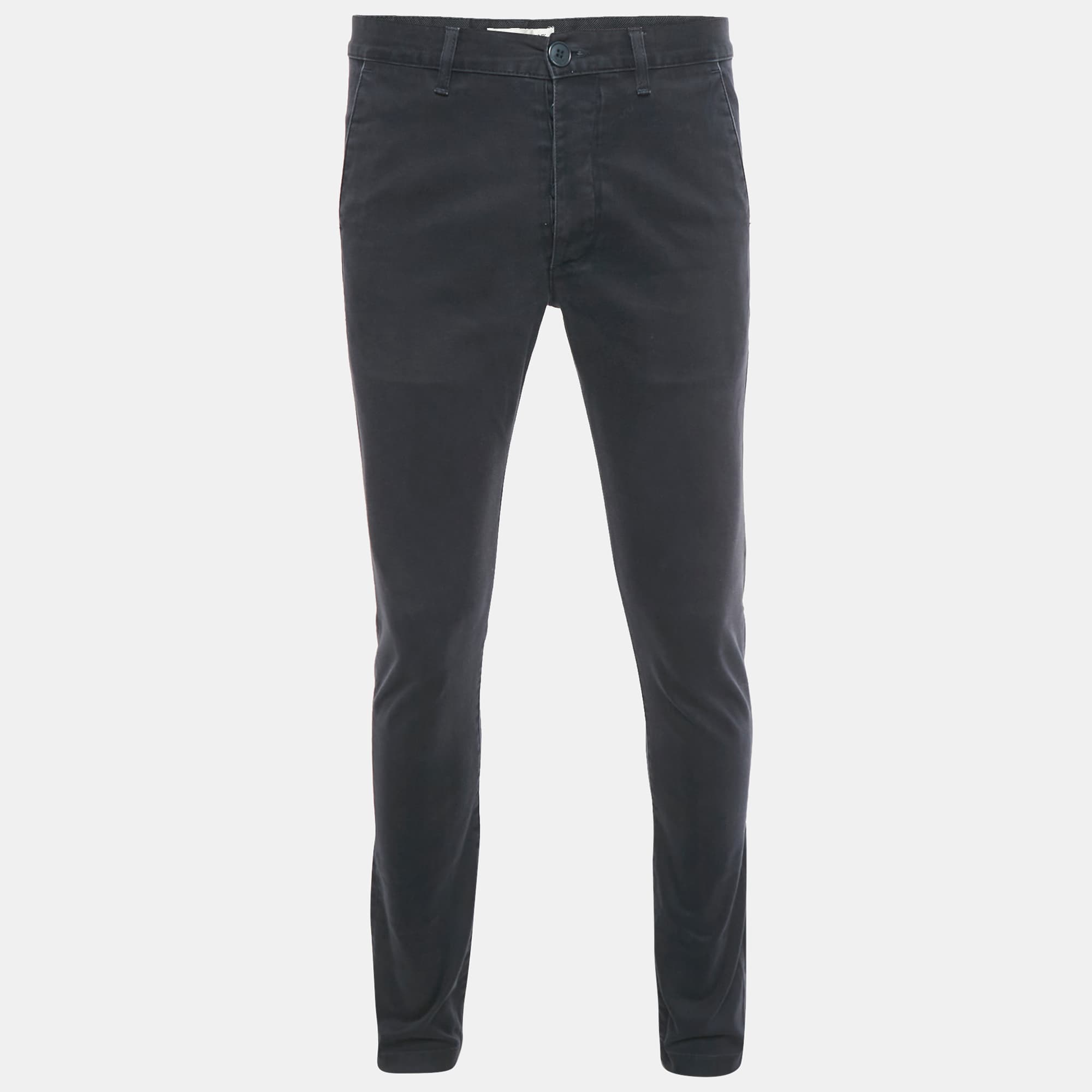 Saint Laurent Navy Blue Cotton Pants L